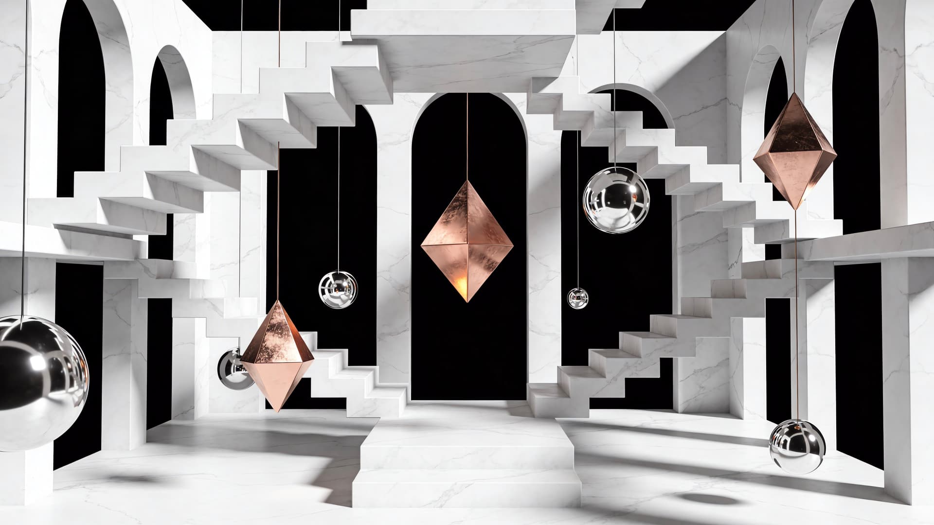 Geometric Silver Display - Pro desktop wallpaper
