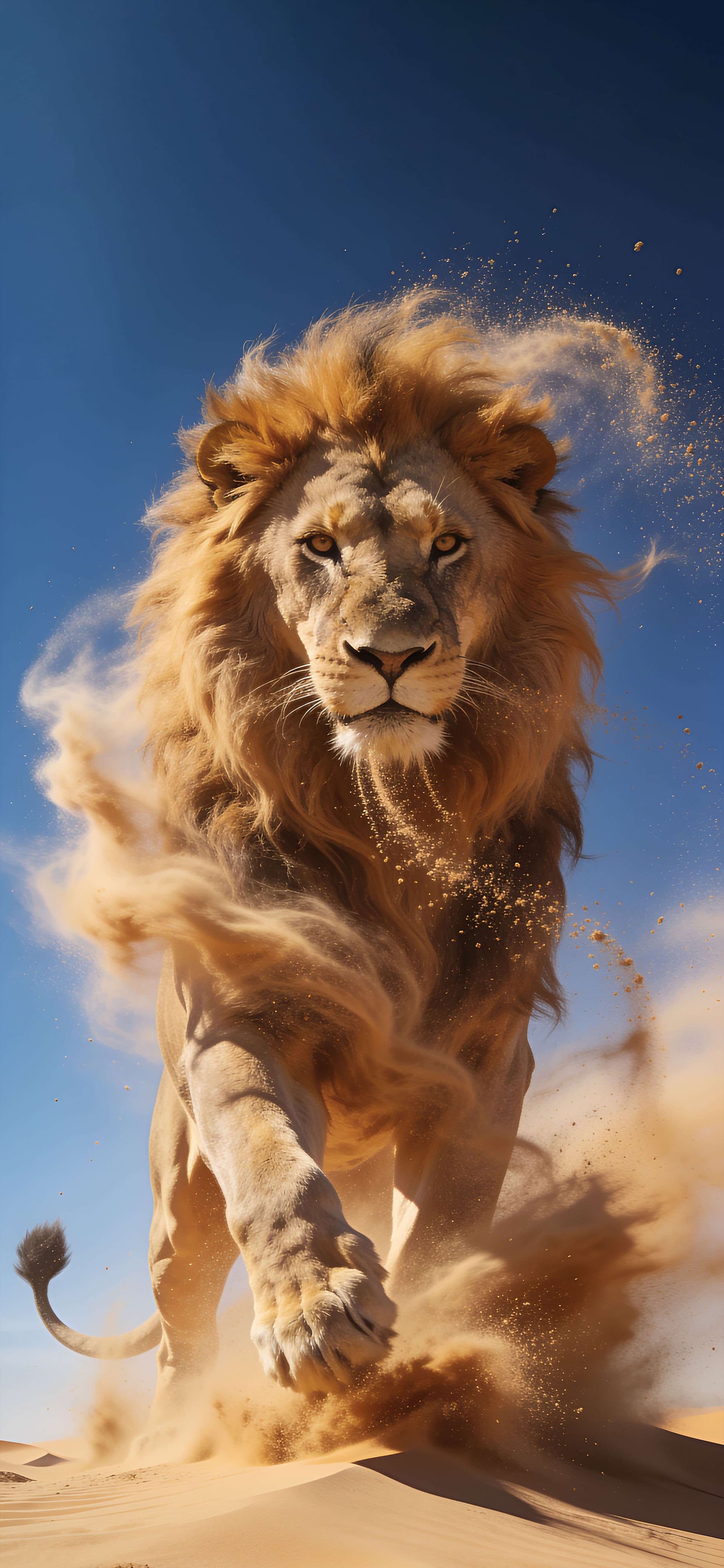 Desert Lion King - Pro phone wallpaper