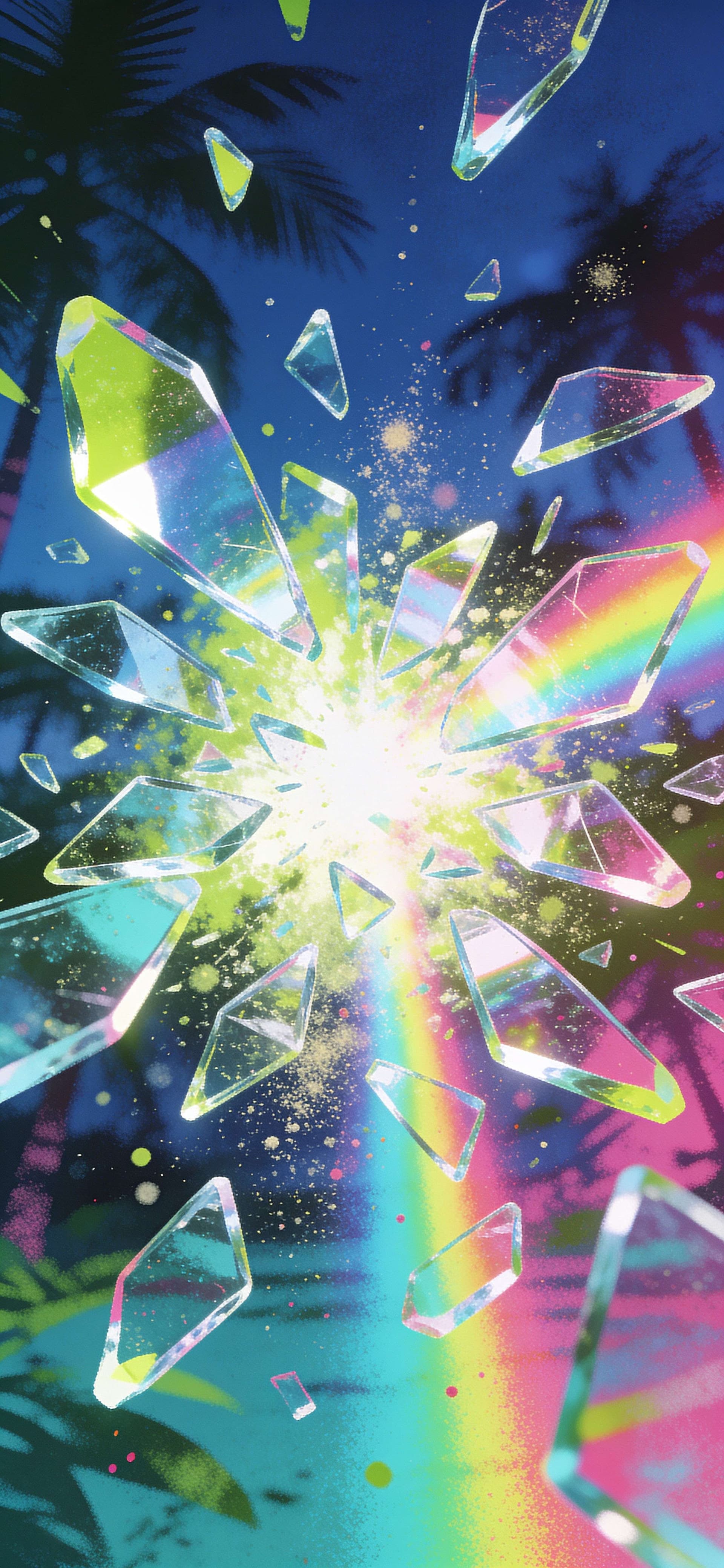 Shattered Rainbow Prism - Pro phone wallpaper