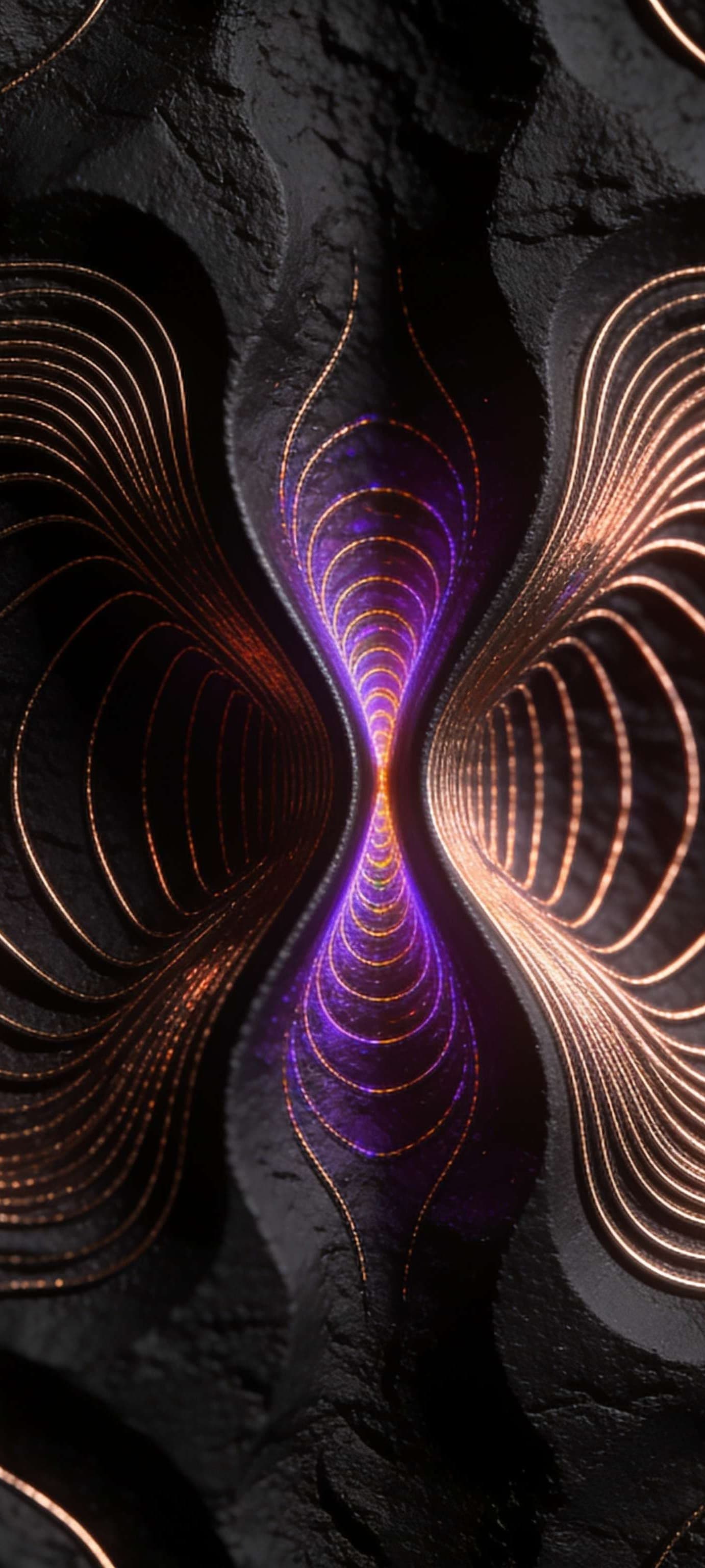 Copper Frequency Waves - free phone wallpaper
