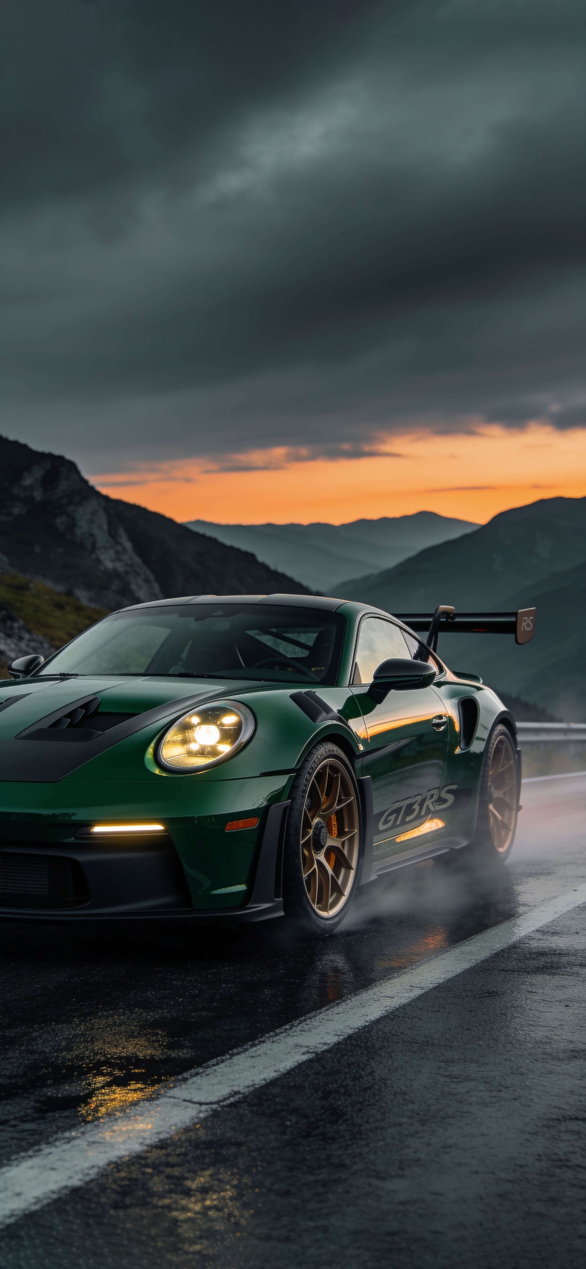 Mountain Road Porsche 2 - free phone wallpaper
