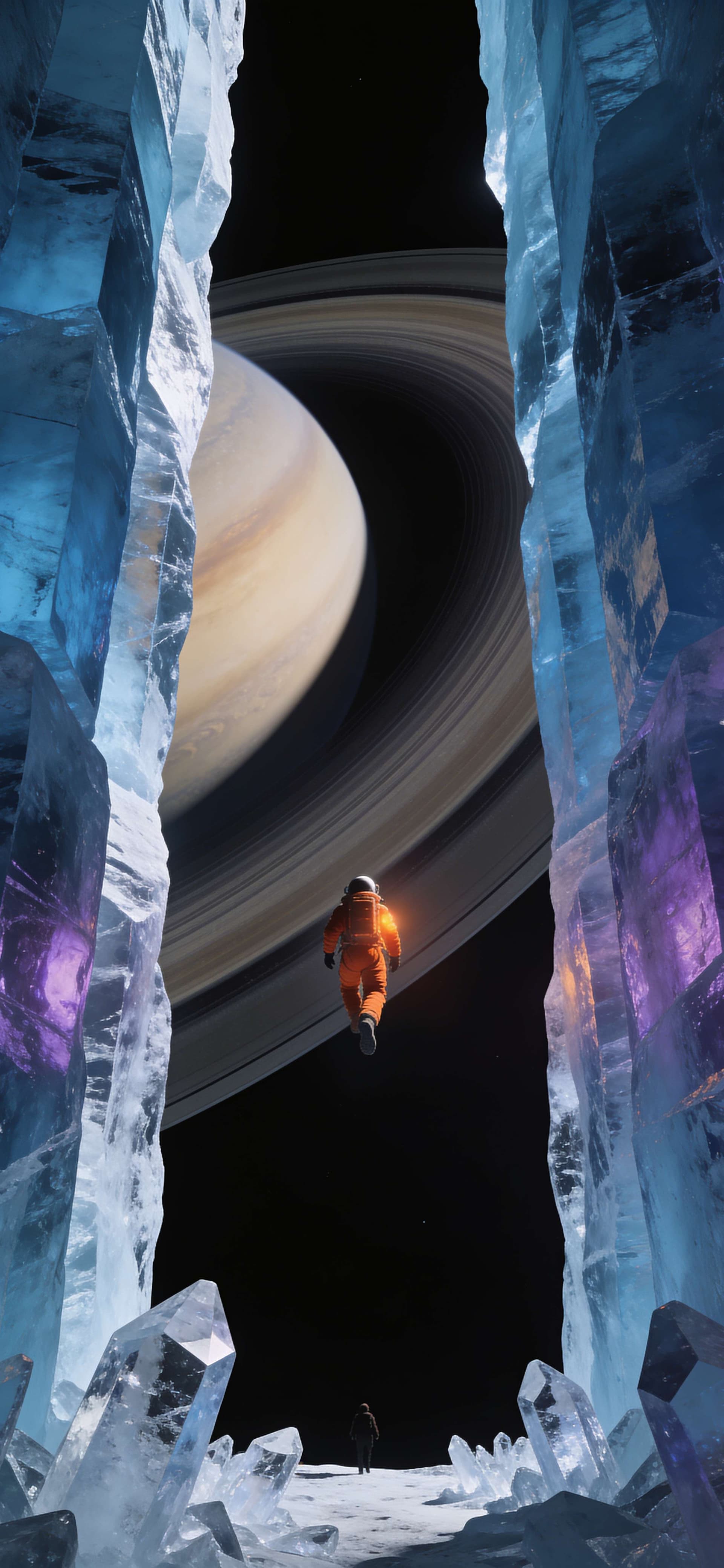 Crystalline Space Voyage - free phone wallpaper