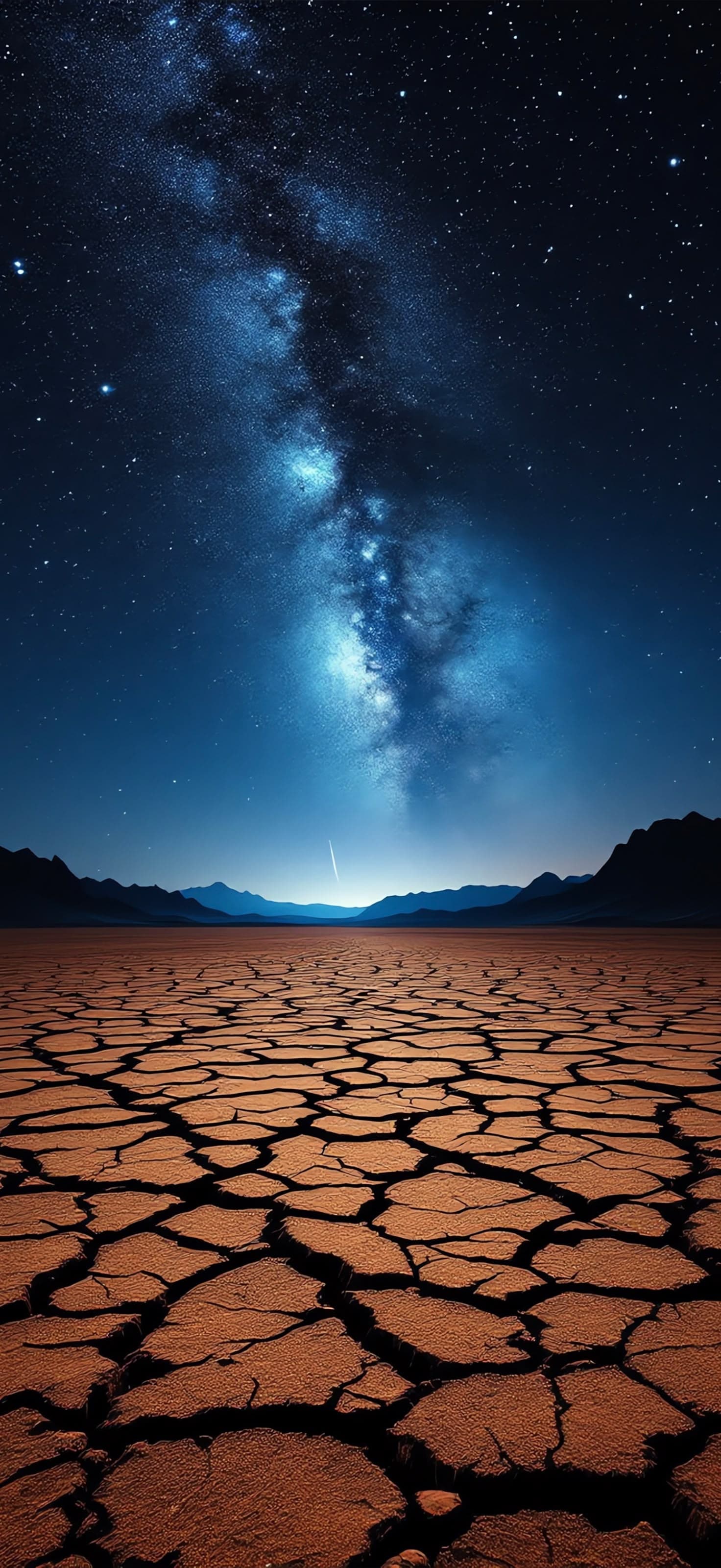 Cracked Earth & Cosmic Sky 3 - free phone wallpaper