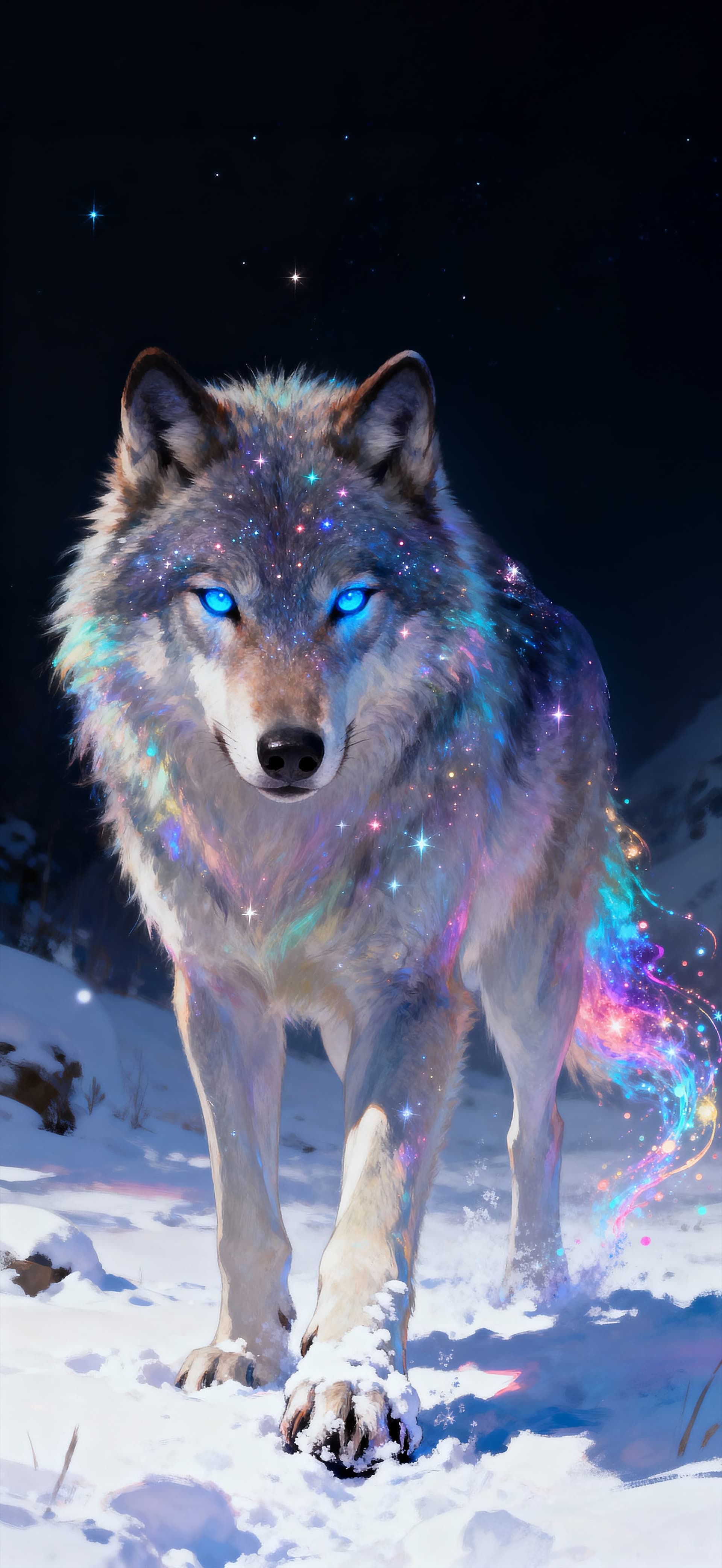 Celestial Spirit Wolf 3 - Pro phone wallpaper