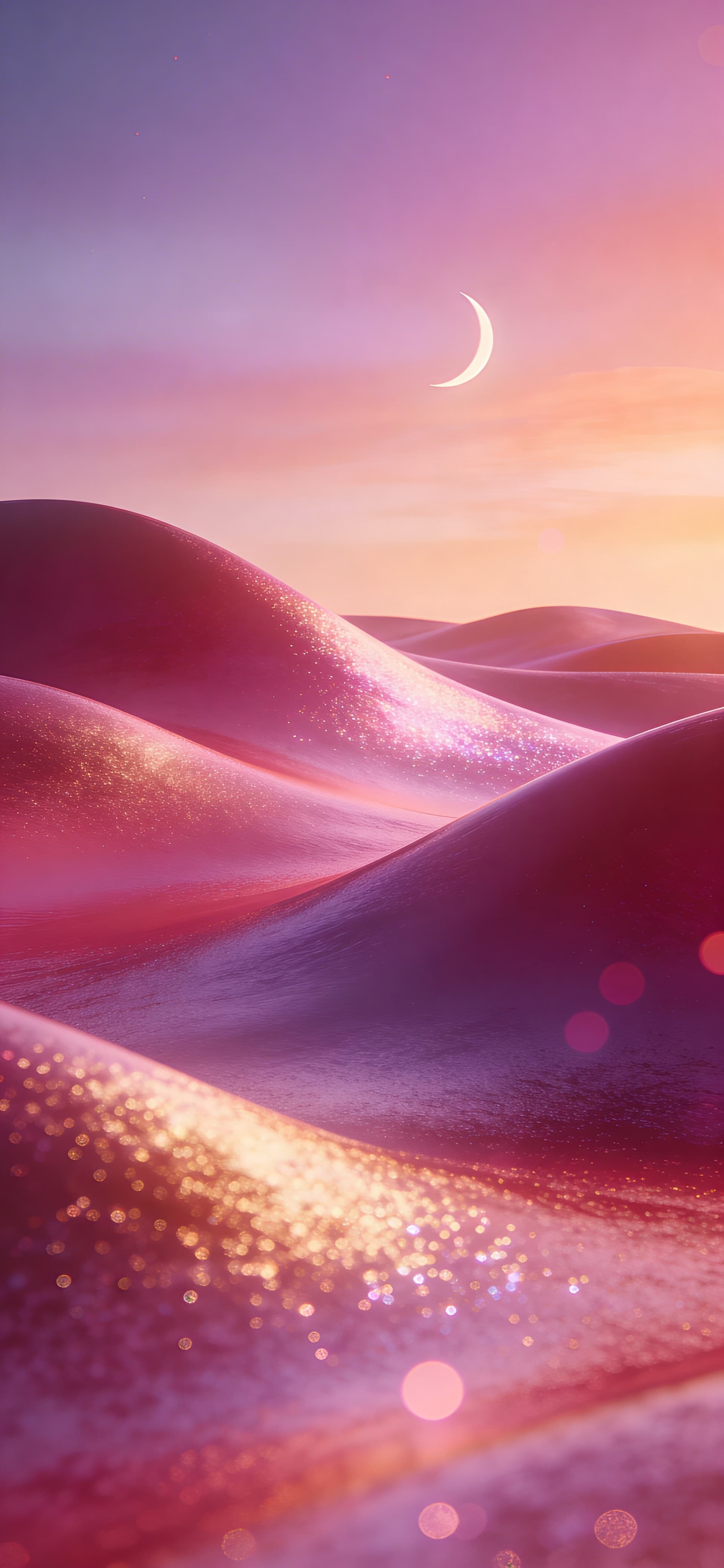 Lunar Sparkle Hills - free phone wallpaper