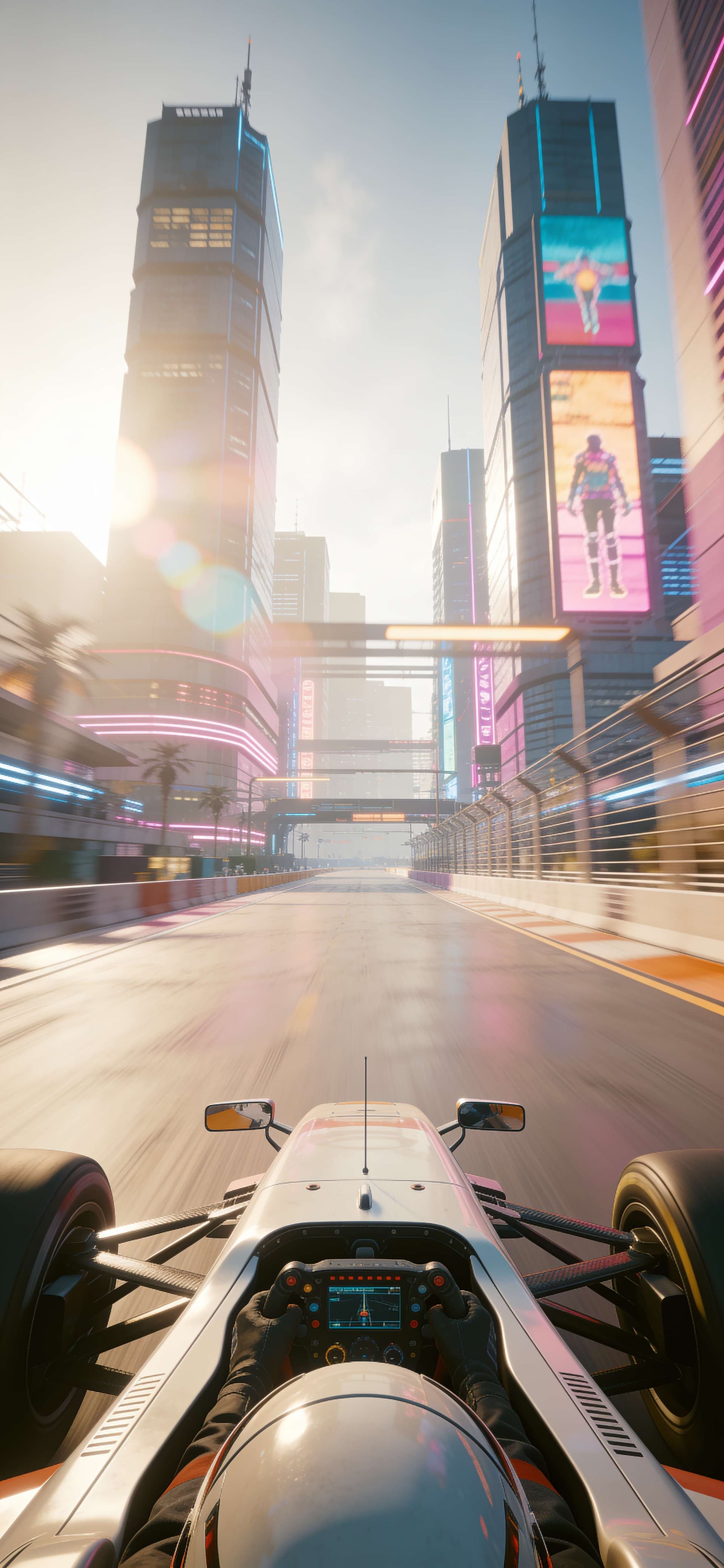 Cyberpunk Grand Prix - free phone wallpaper