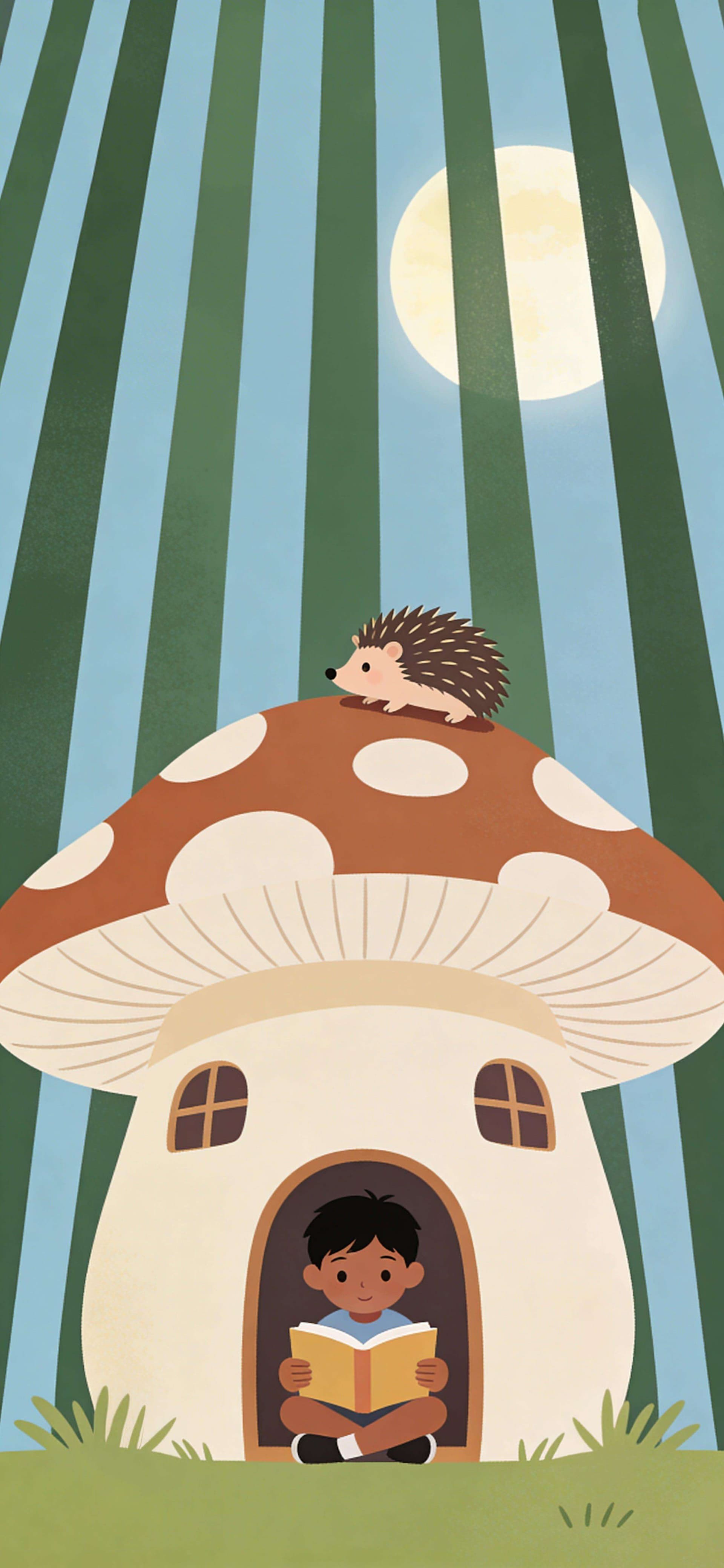 Mushroom House Reading - Pro phone wallpaper