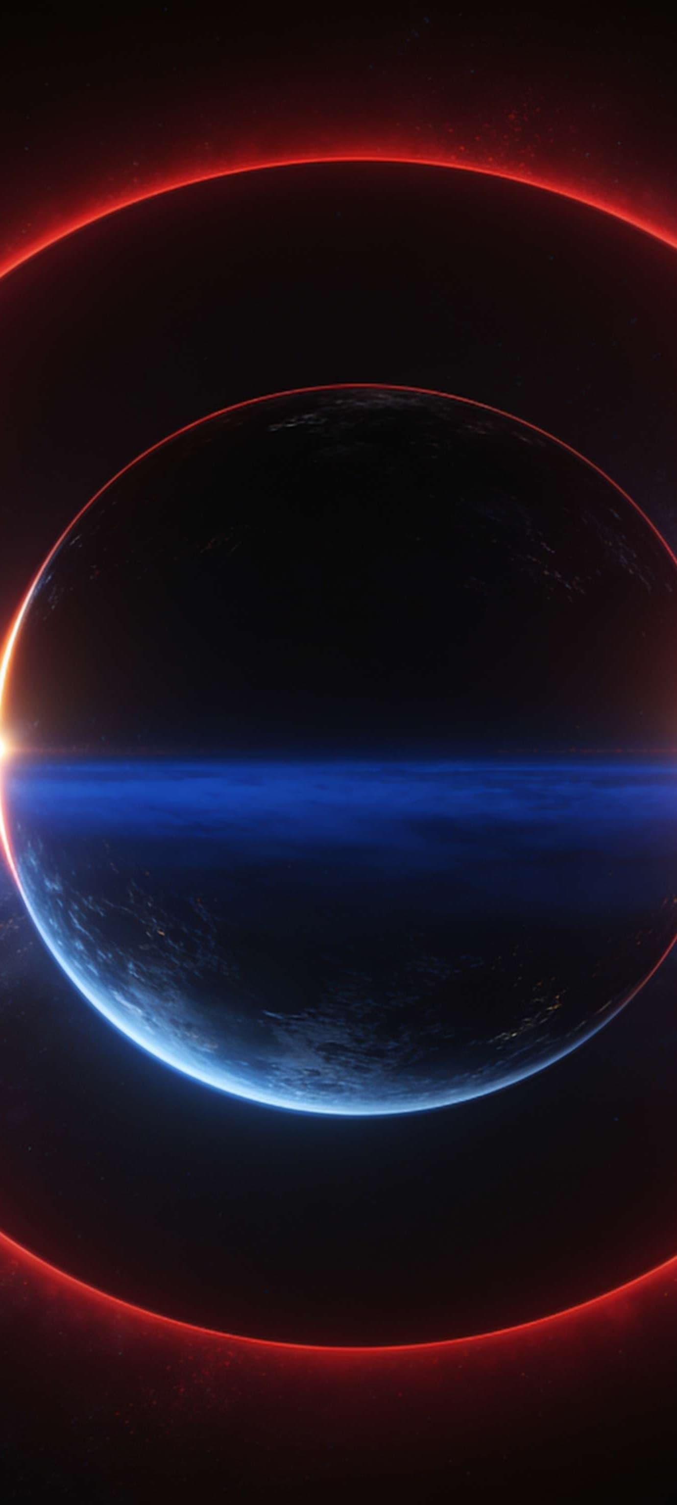 Cosmic Eclipse Halo - Pro phone wallpaper