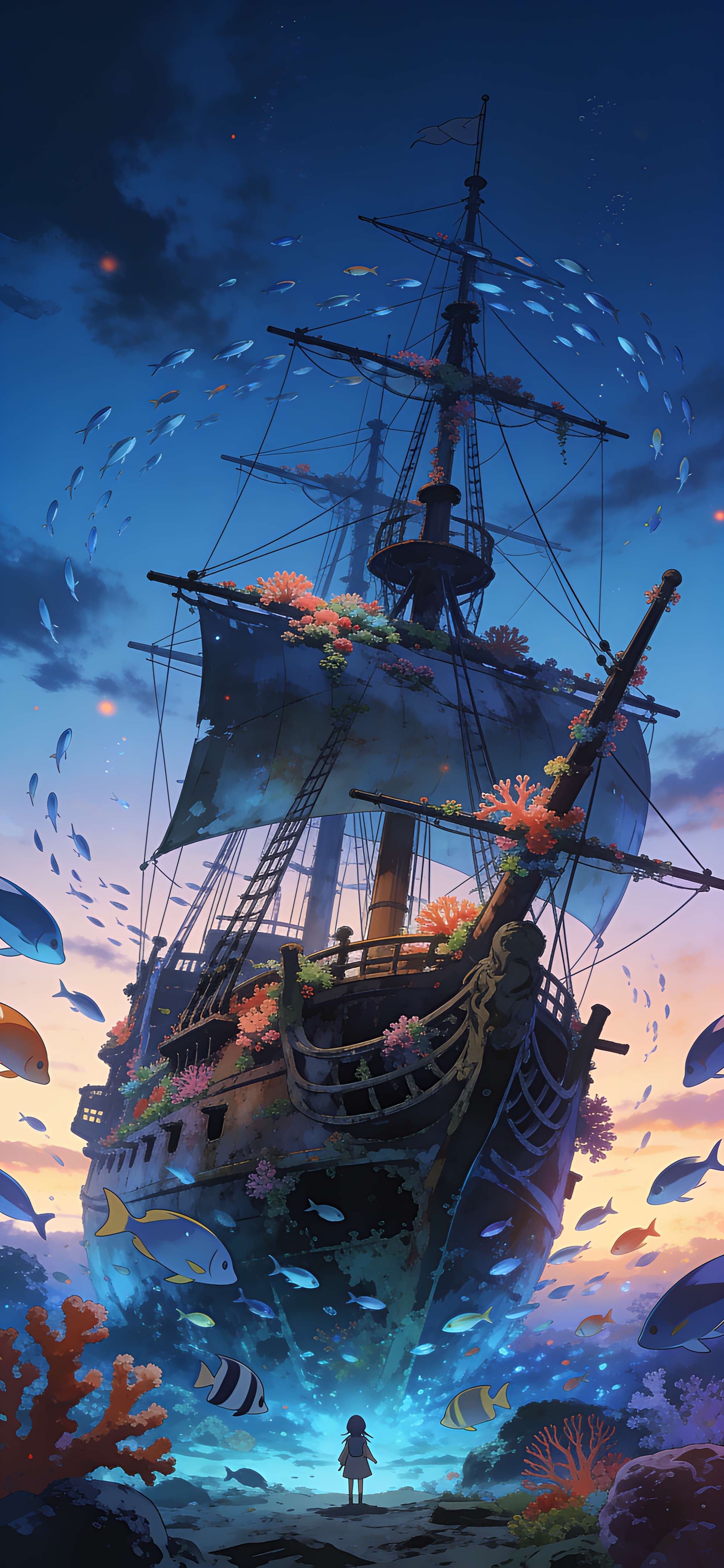 Sunken Ship Wonder - Pro phone wallpaper