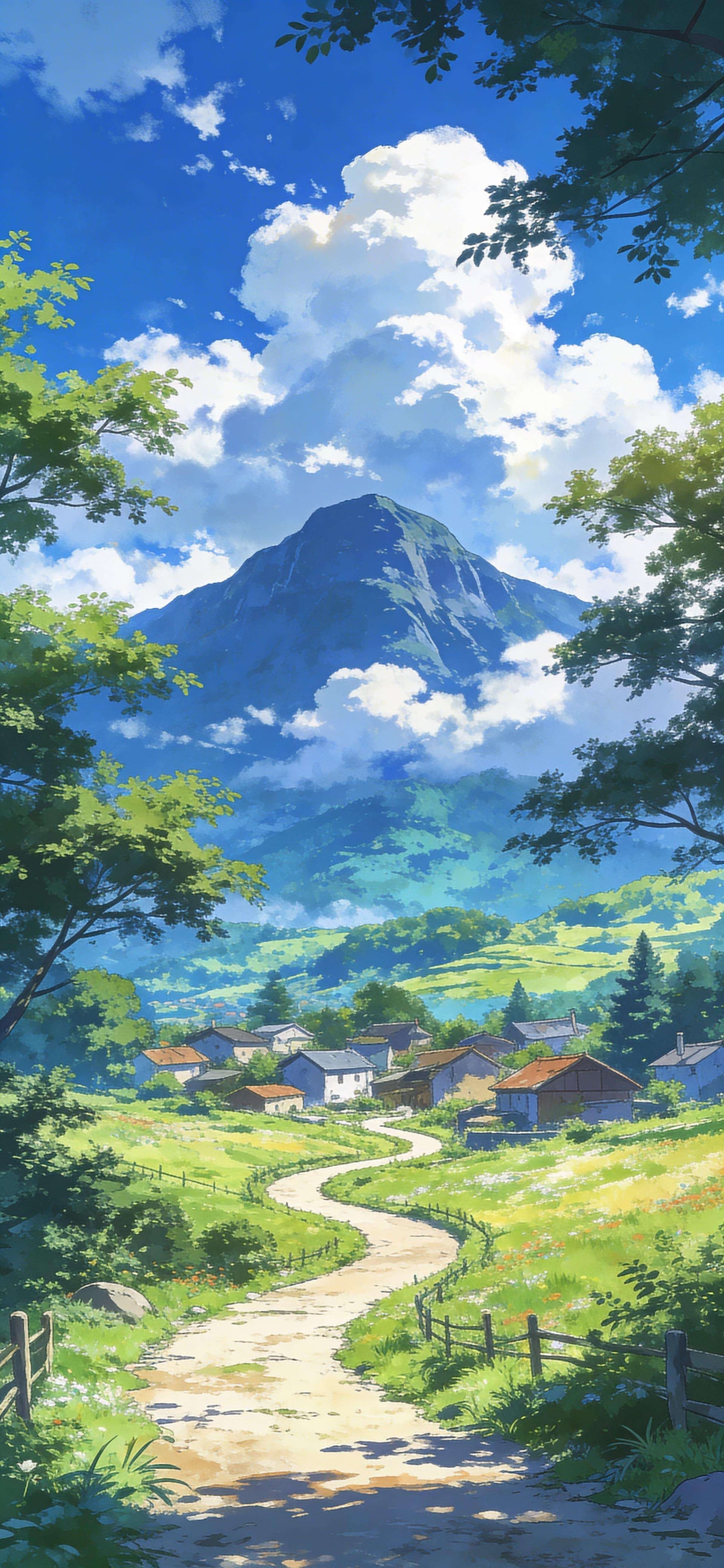 Mountain Valley View - free phone wallpaper