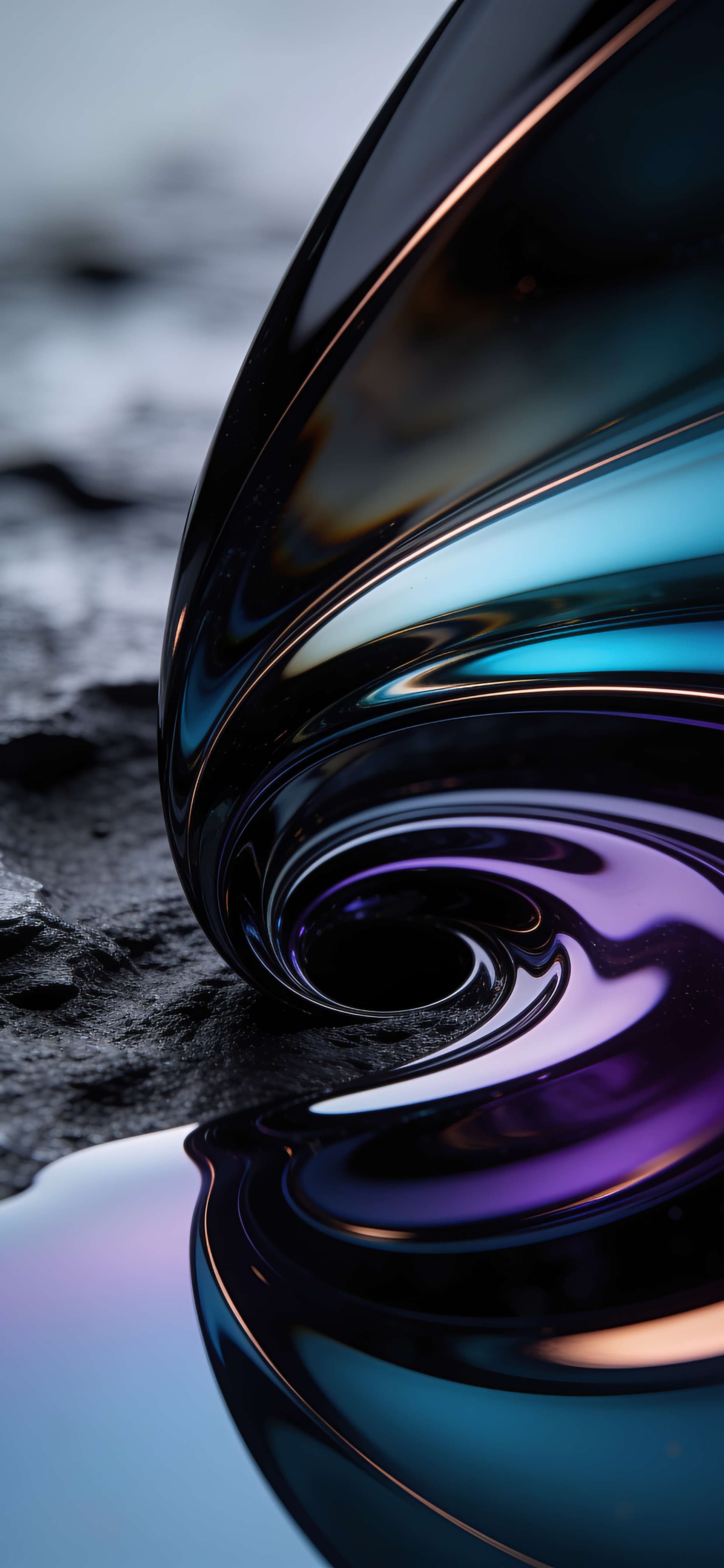 Liquid Metallic Swirl - Pro phone wallpaper