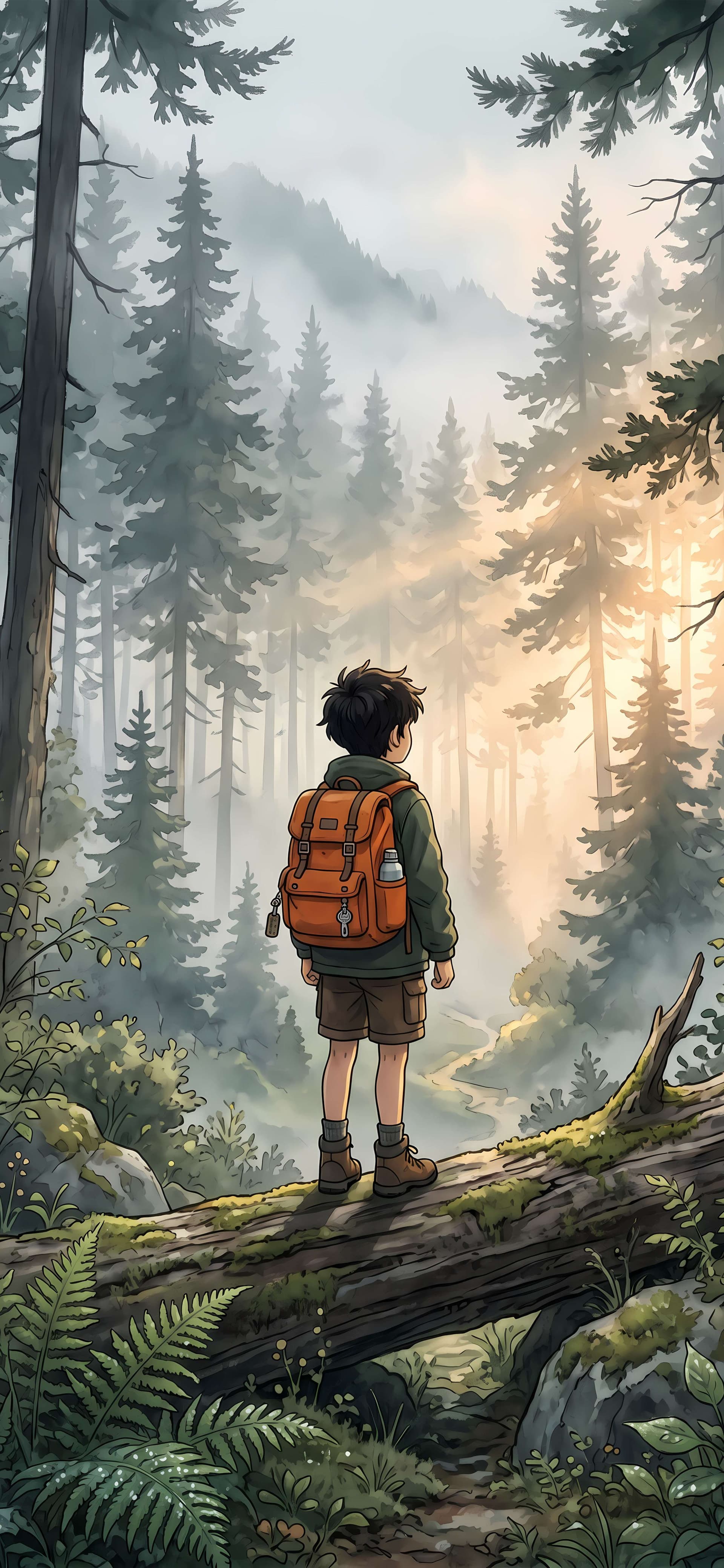 Forest Explorer Sunrise - Pro phone wallpaper