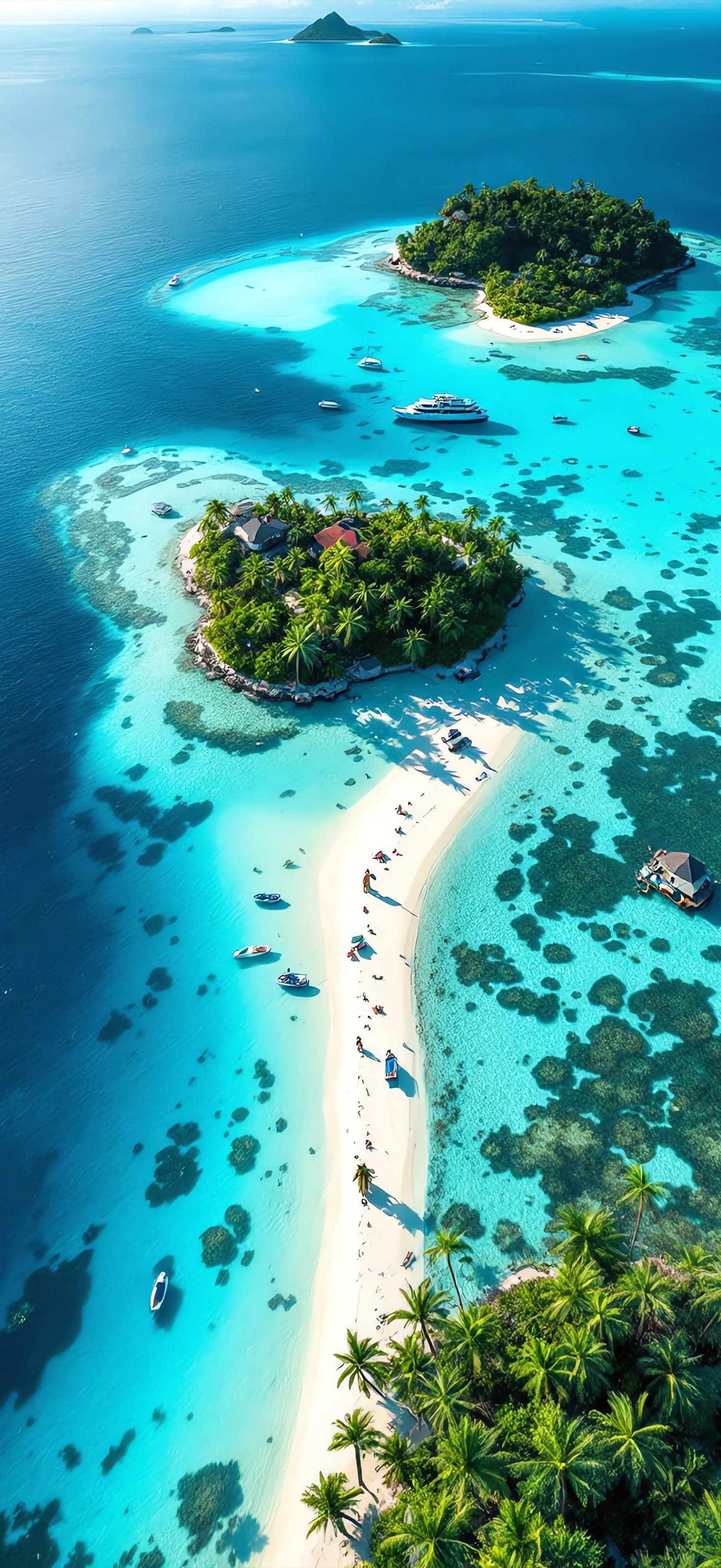 Turquoise Atoll Isles 3 - Pro phone wallpaper