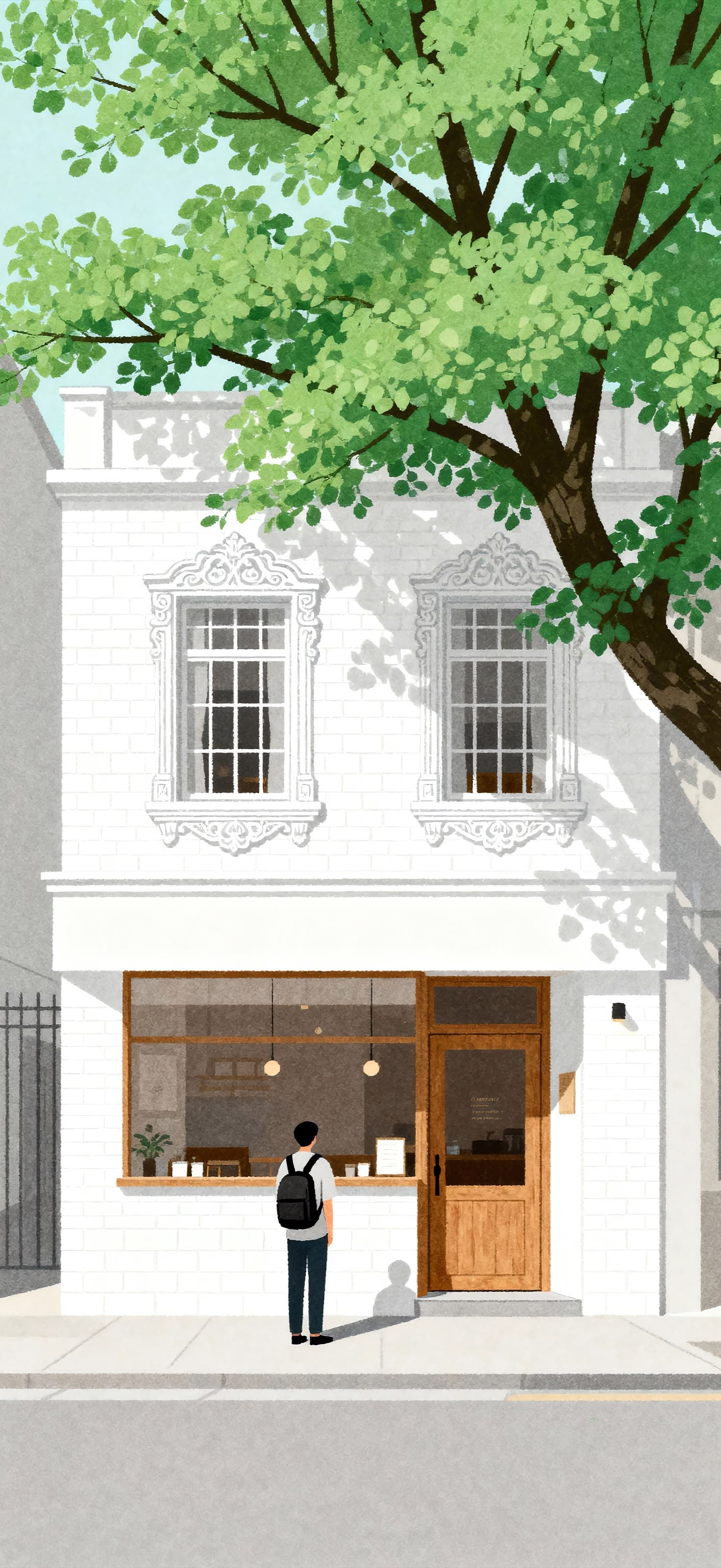 Morning at the Café 3 - Pro phone wallpaper