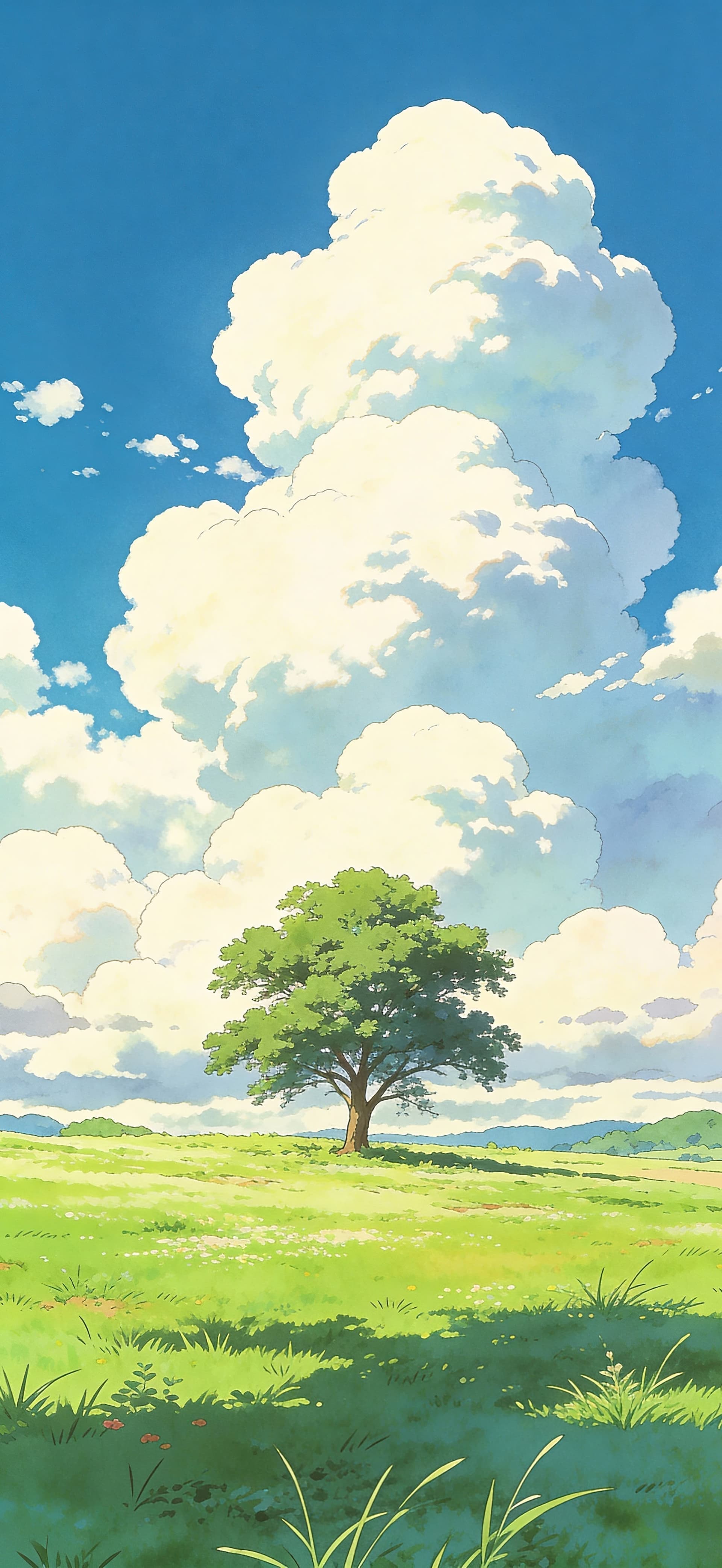 Pastoral Cloudscape - free phone wallpaper