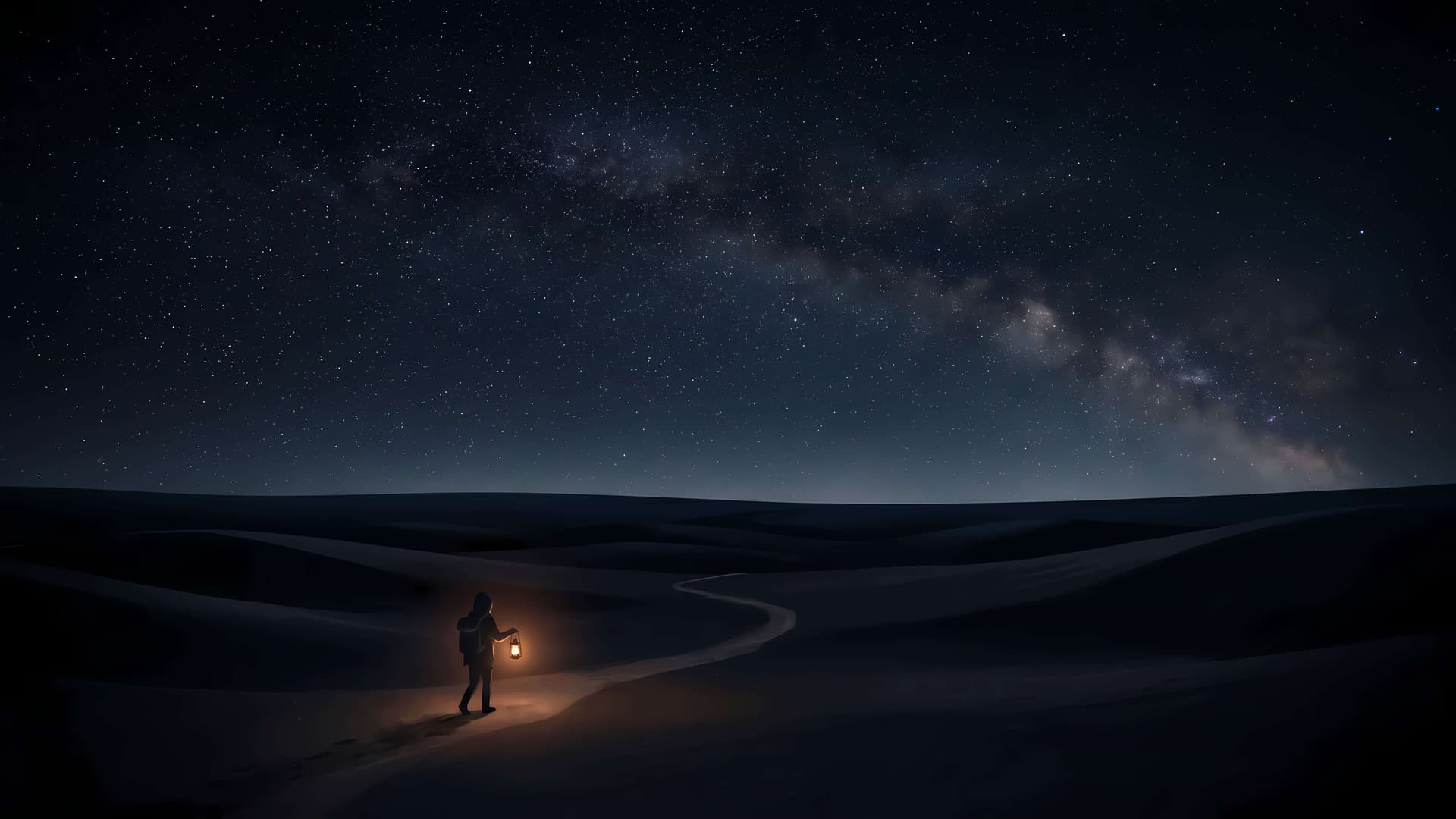 Starlit Desert Journey - Pro desktop wallpaper