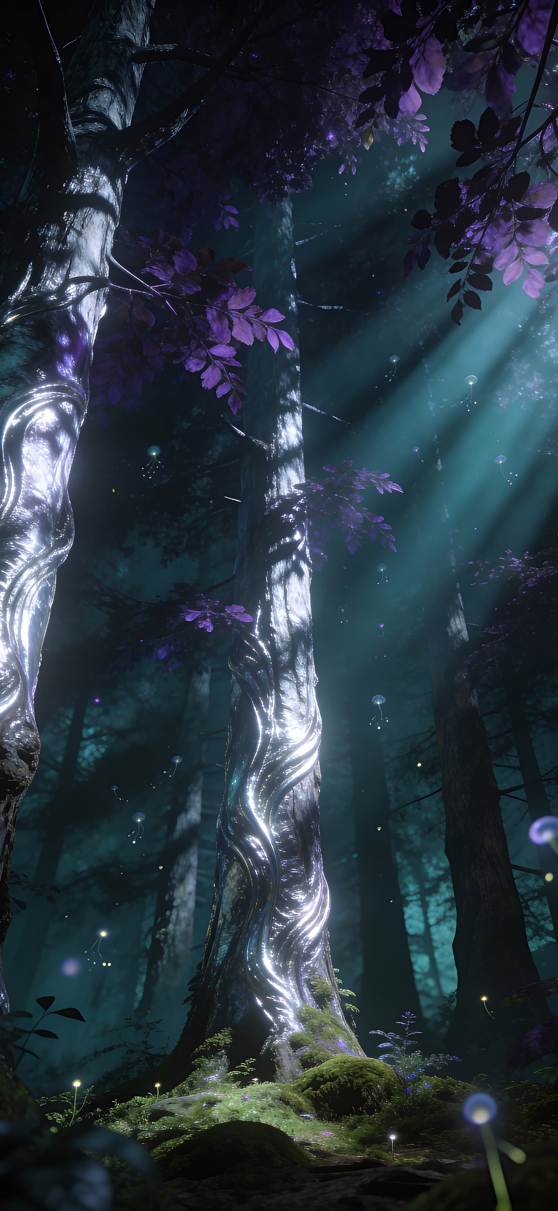 Enchanted Forest Glow - free phone wallpaper