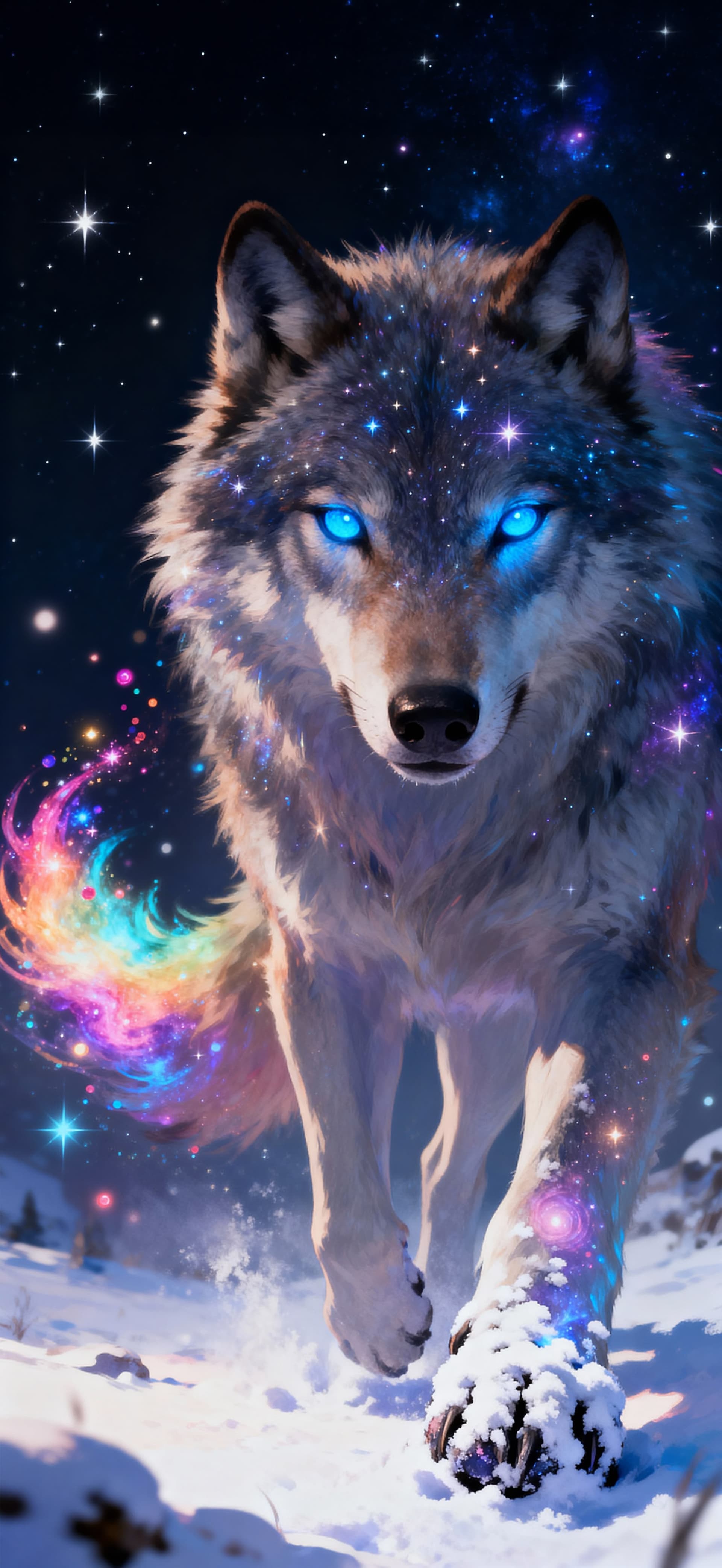 Celestial Spirit Wolf 2 - Pro phone wallpaper