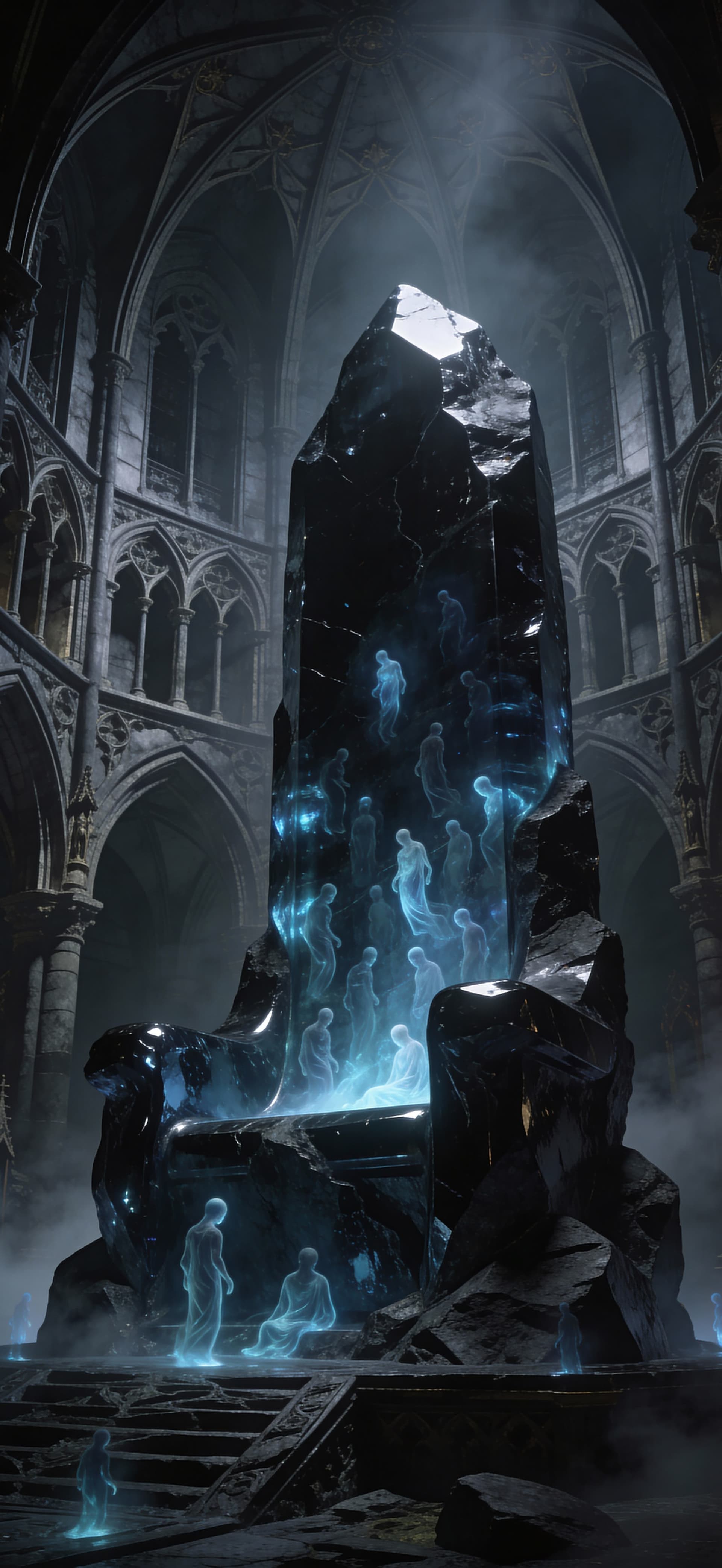 Haunted Crystal Throne - free phone wallpaper