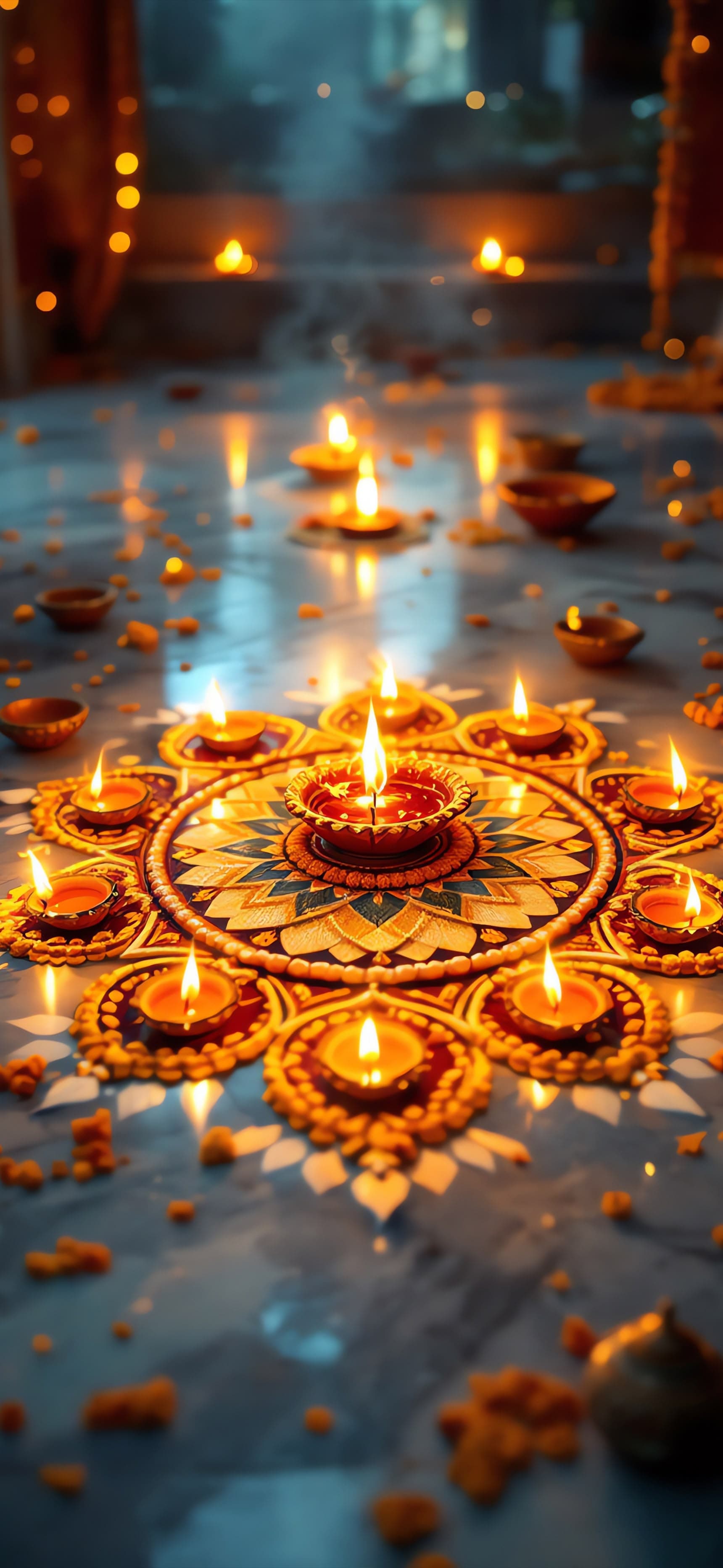 Rangoli Glow 3 - free phone wallpaper