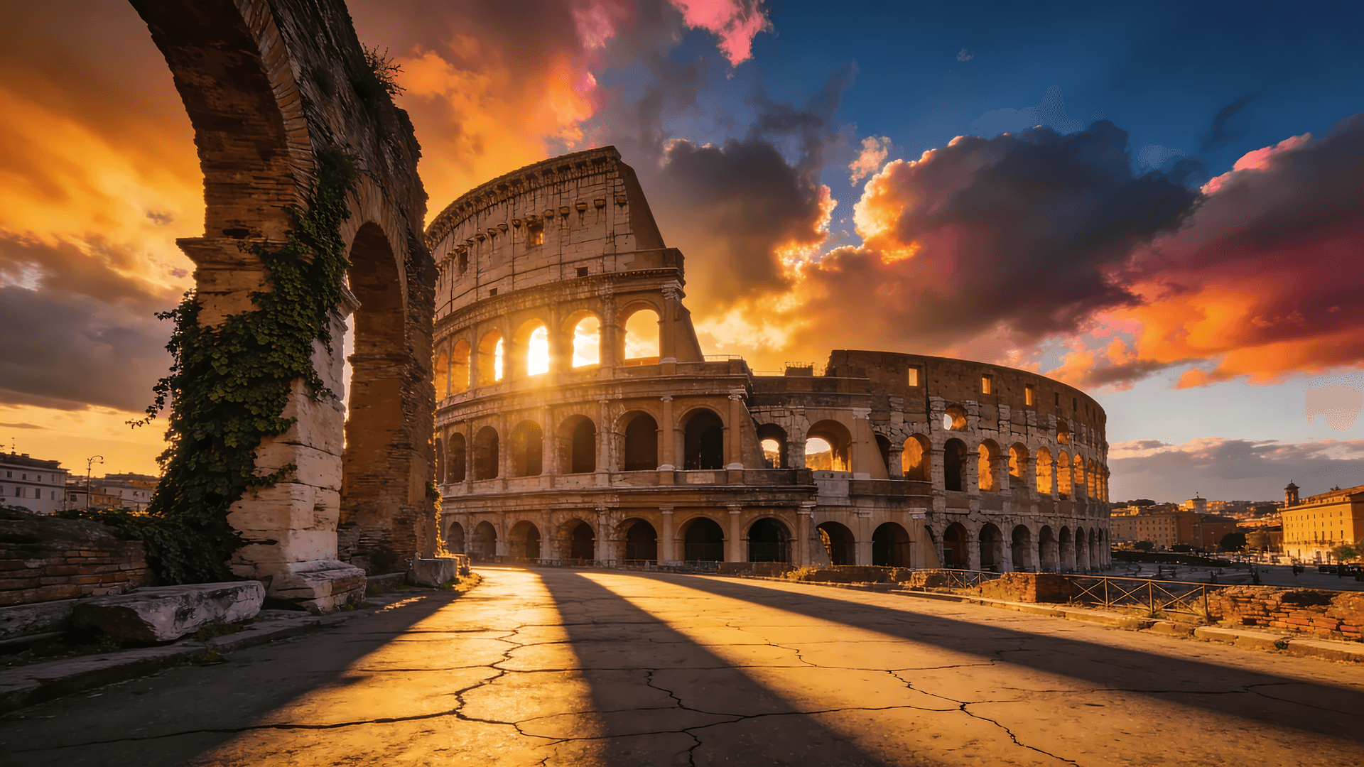 Roman Sunset - Pro desktop wallpaper