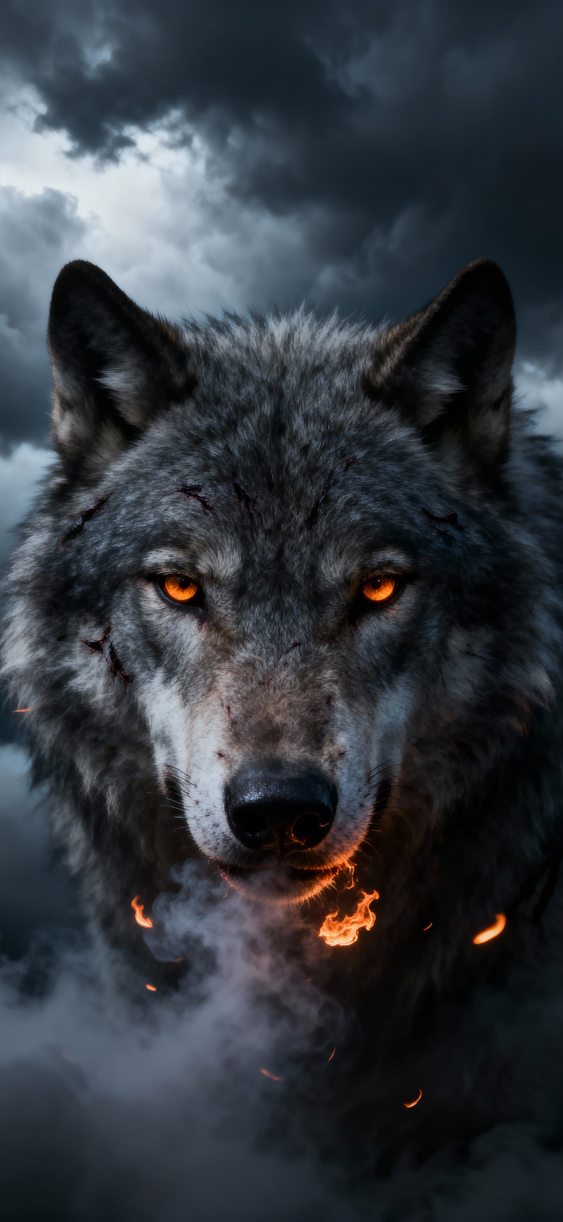 Inferno Wolf 3 - Pro phone wallpaper