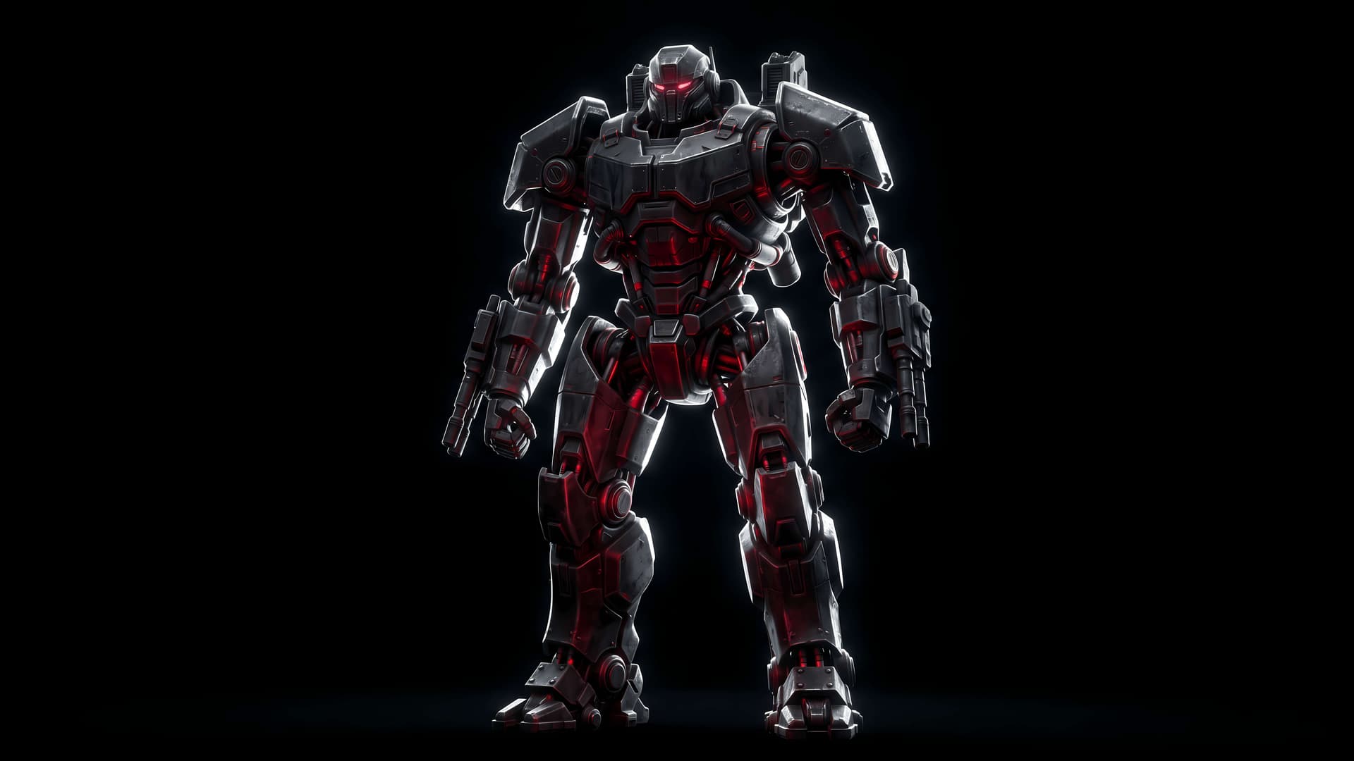 Crimson Core Mech - free desktop wallpaper