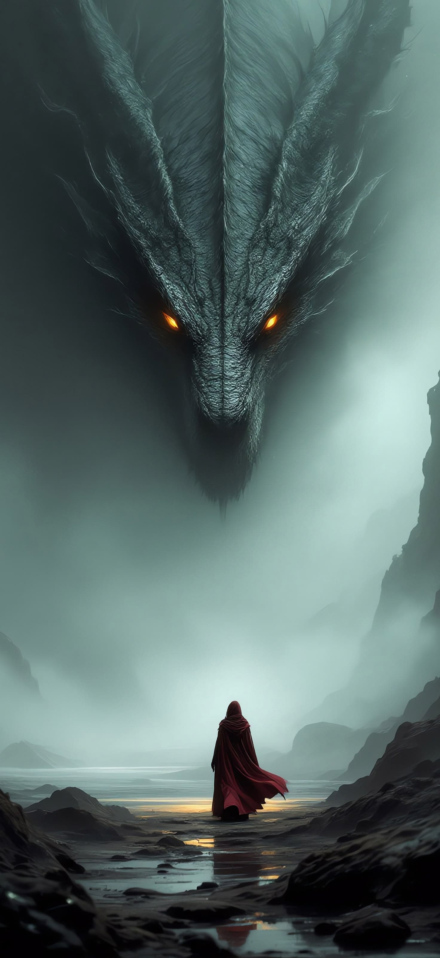 Red Cloak and the Mistbeast 1 - Pro phone wallpaper