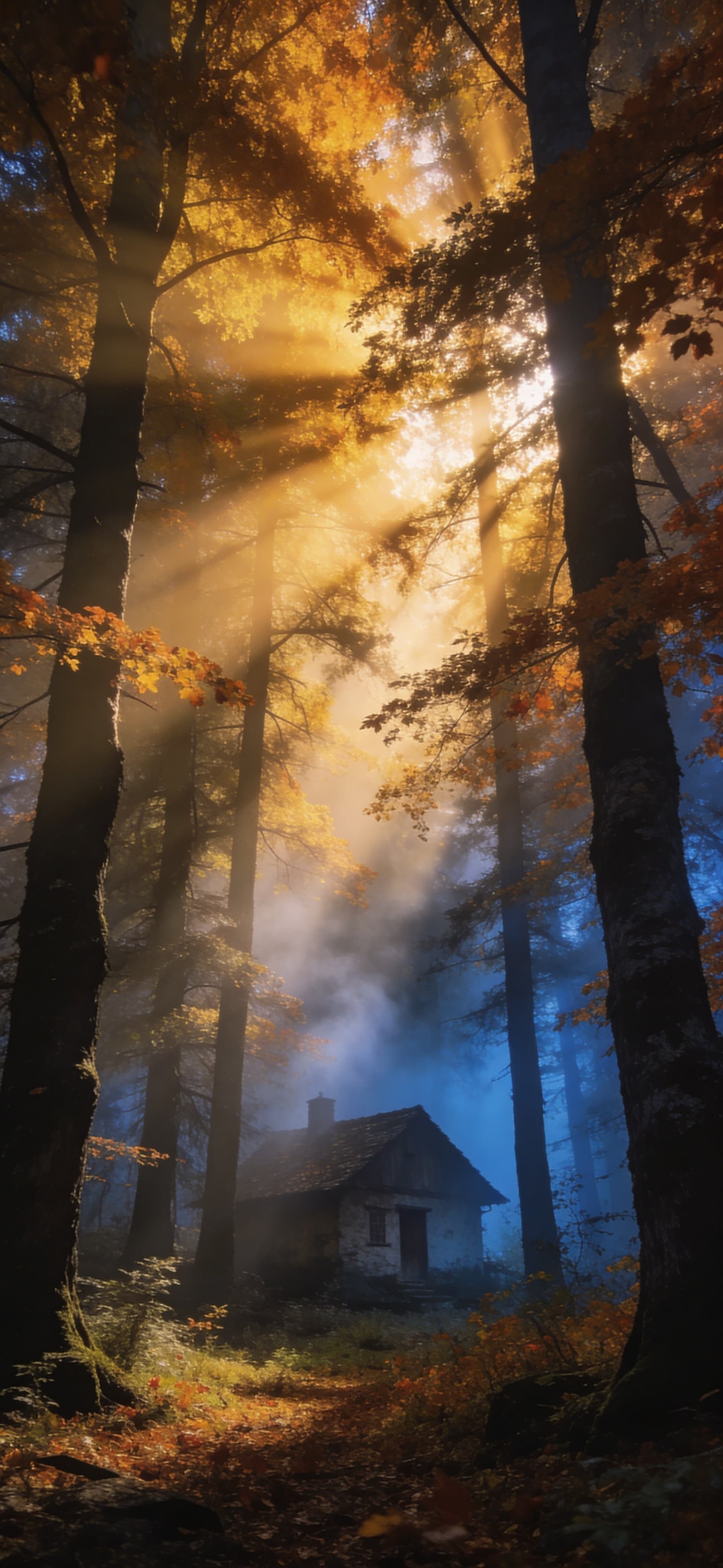 Forest Light House - free phone wallpaper