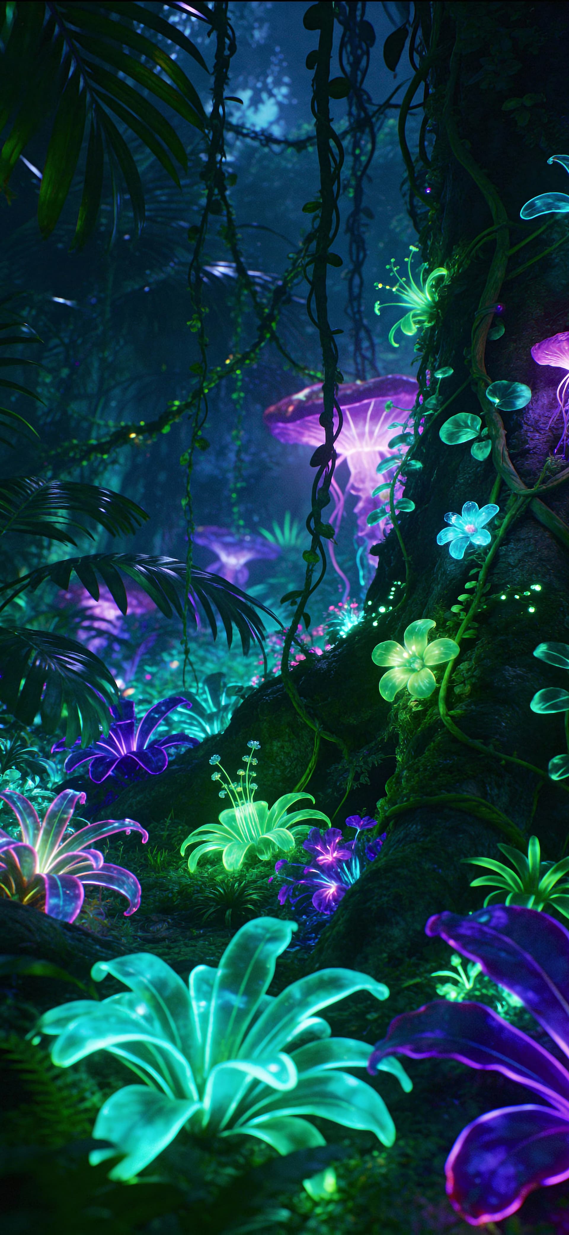Neon Eden 1 - free phone wallpaper