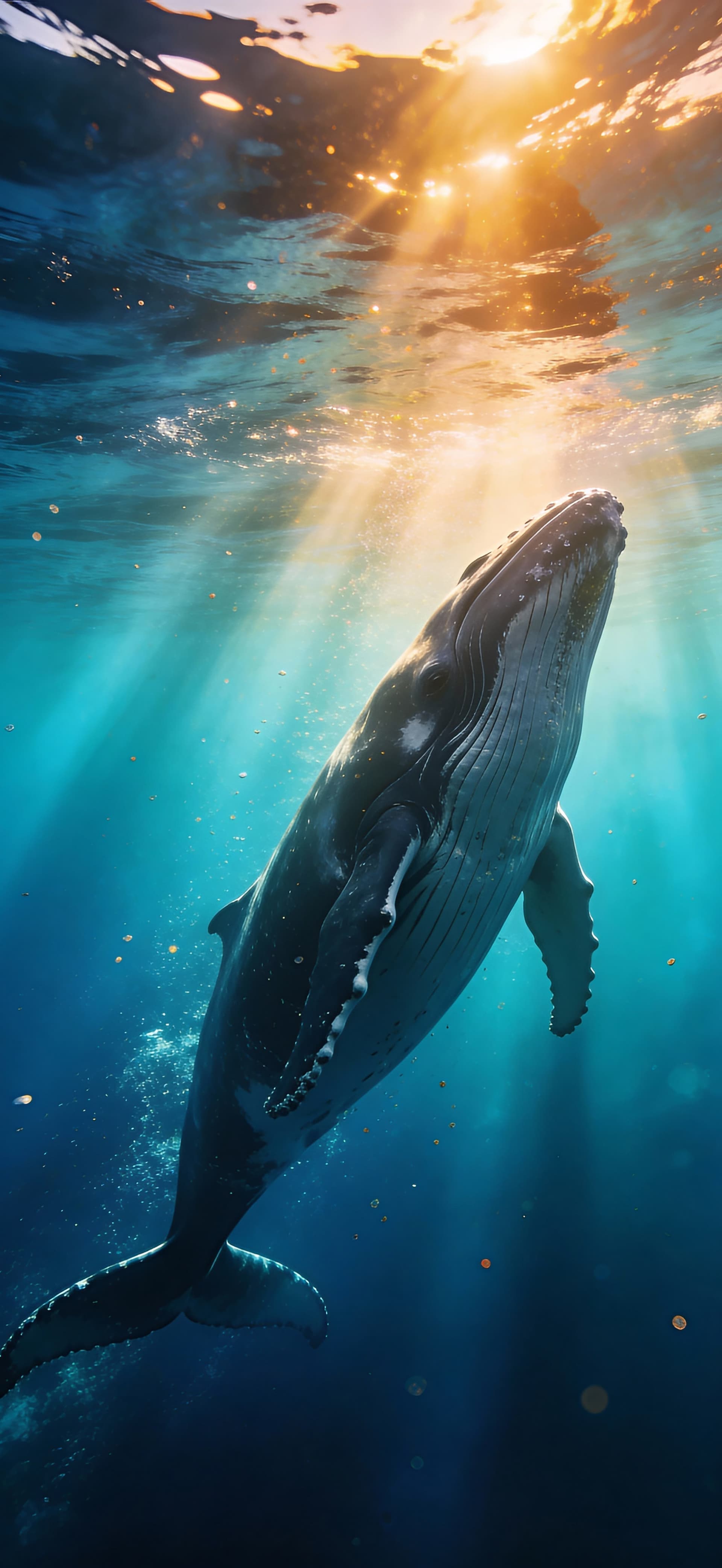 Whale Sunlight - free phone wallpaper