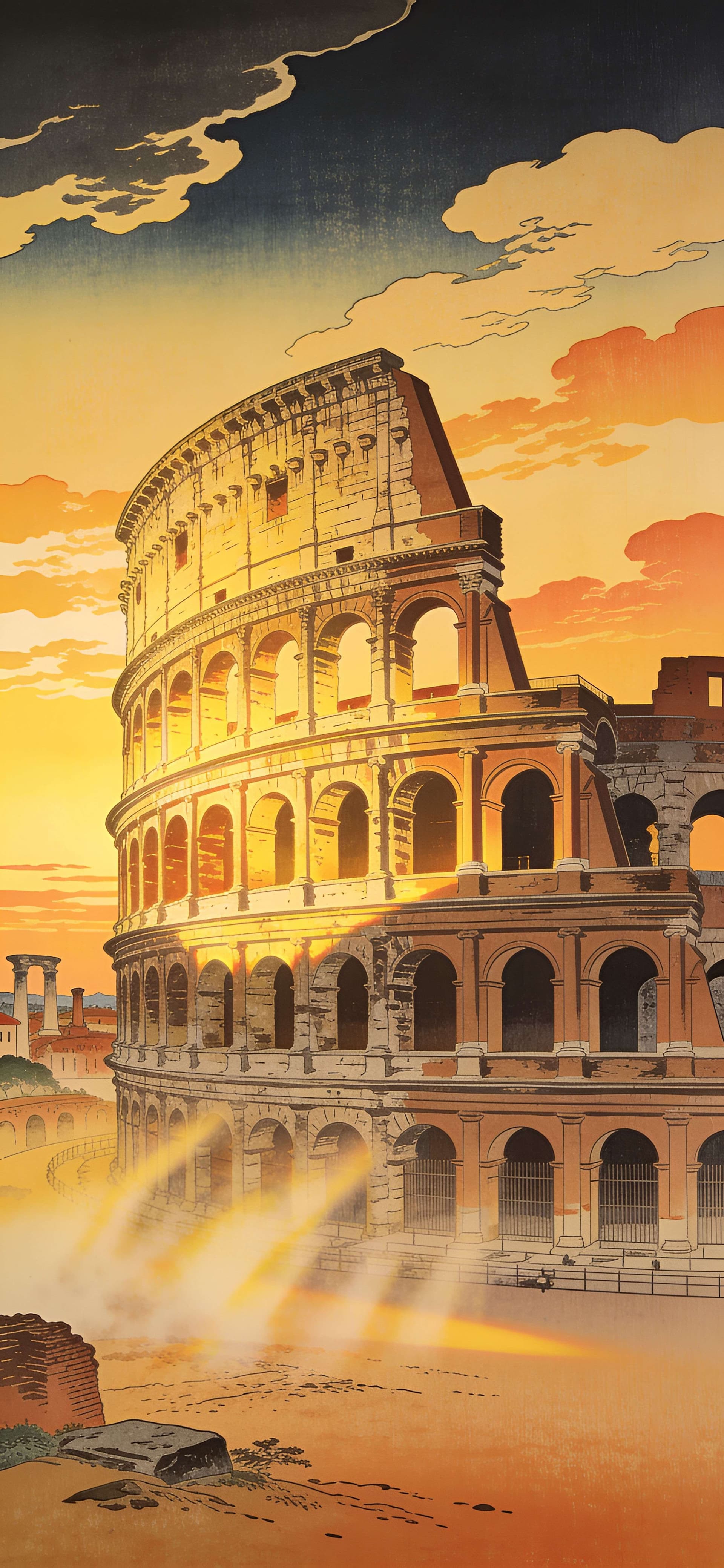 Eternal Rome Dusk - Pro phone wallpaper