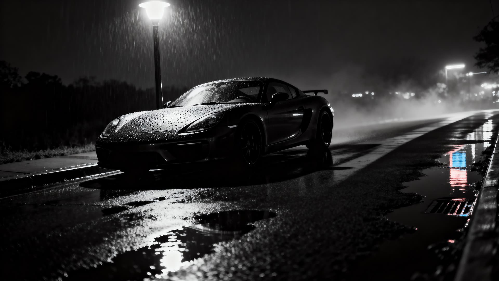 Rainy Night Drive - free desktop wallpaper