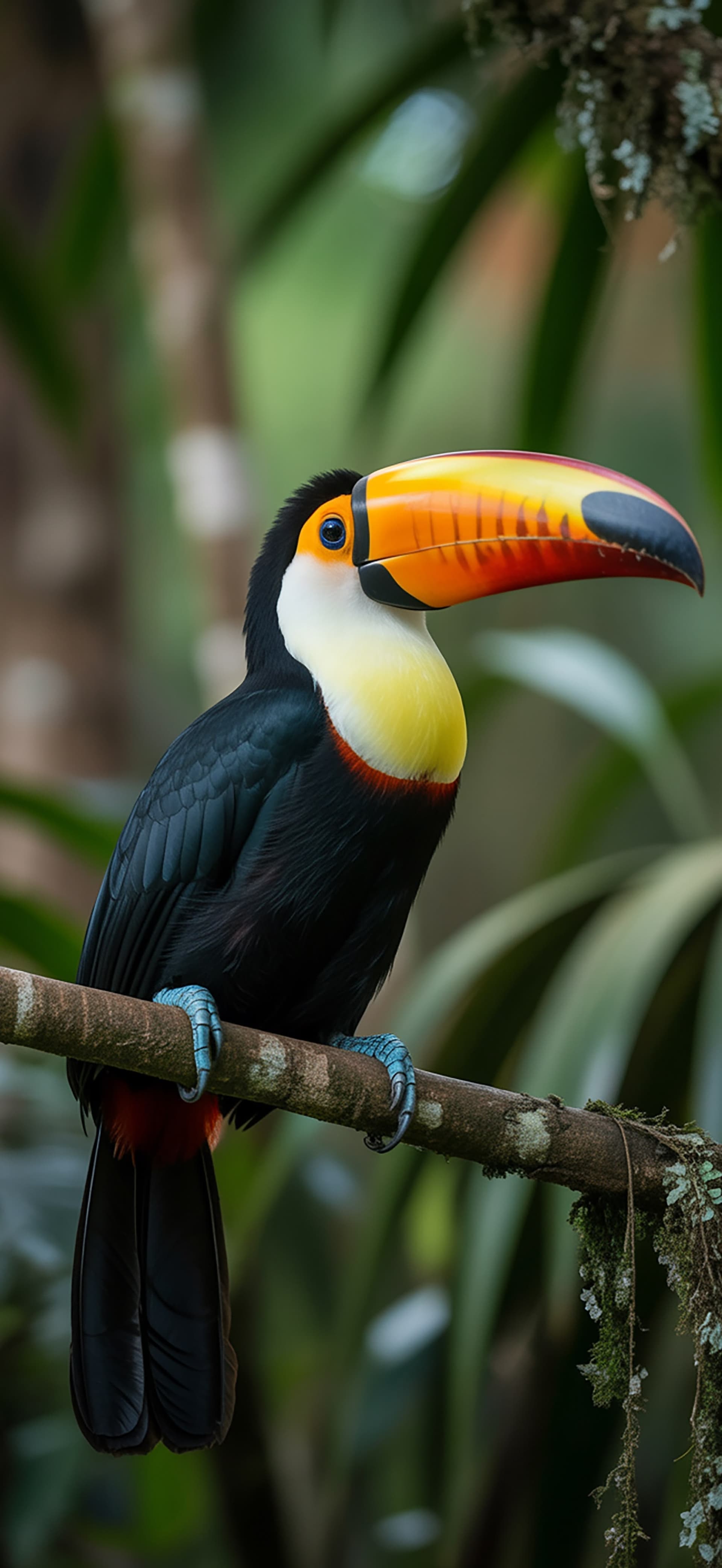 Neon Beak Toucan 3 - free phone wallpaper