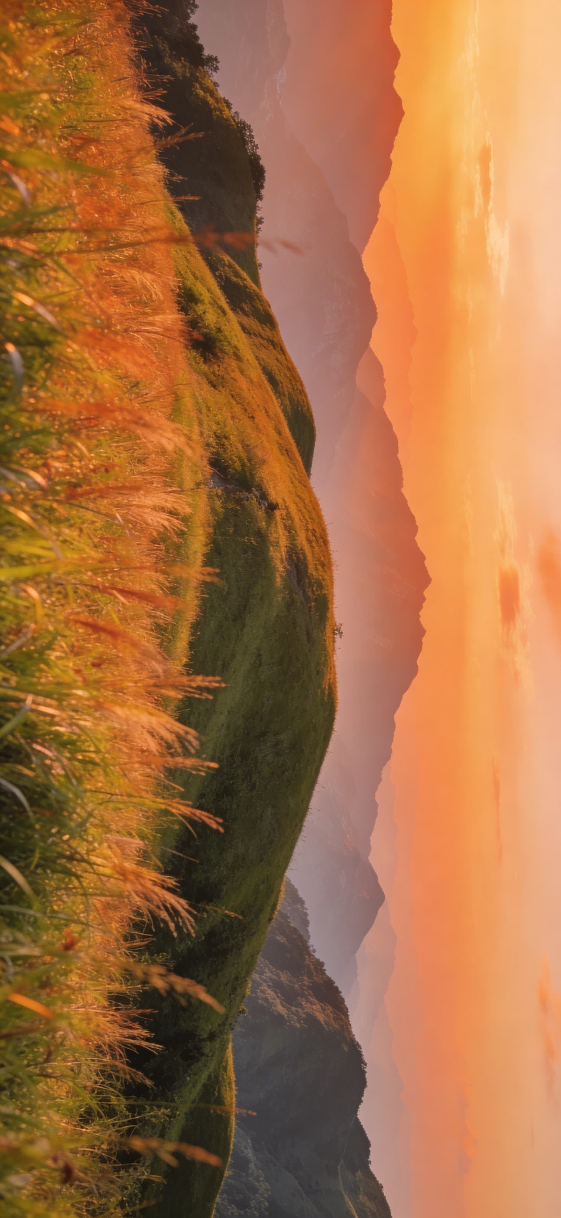 Mountain Sunset View - free phone wallpaper