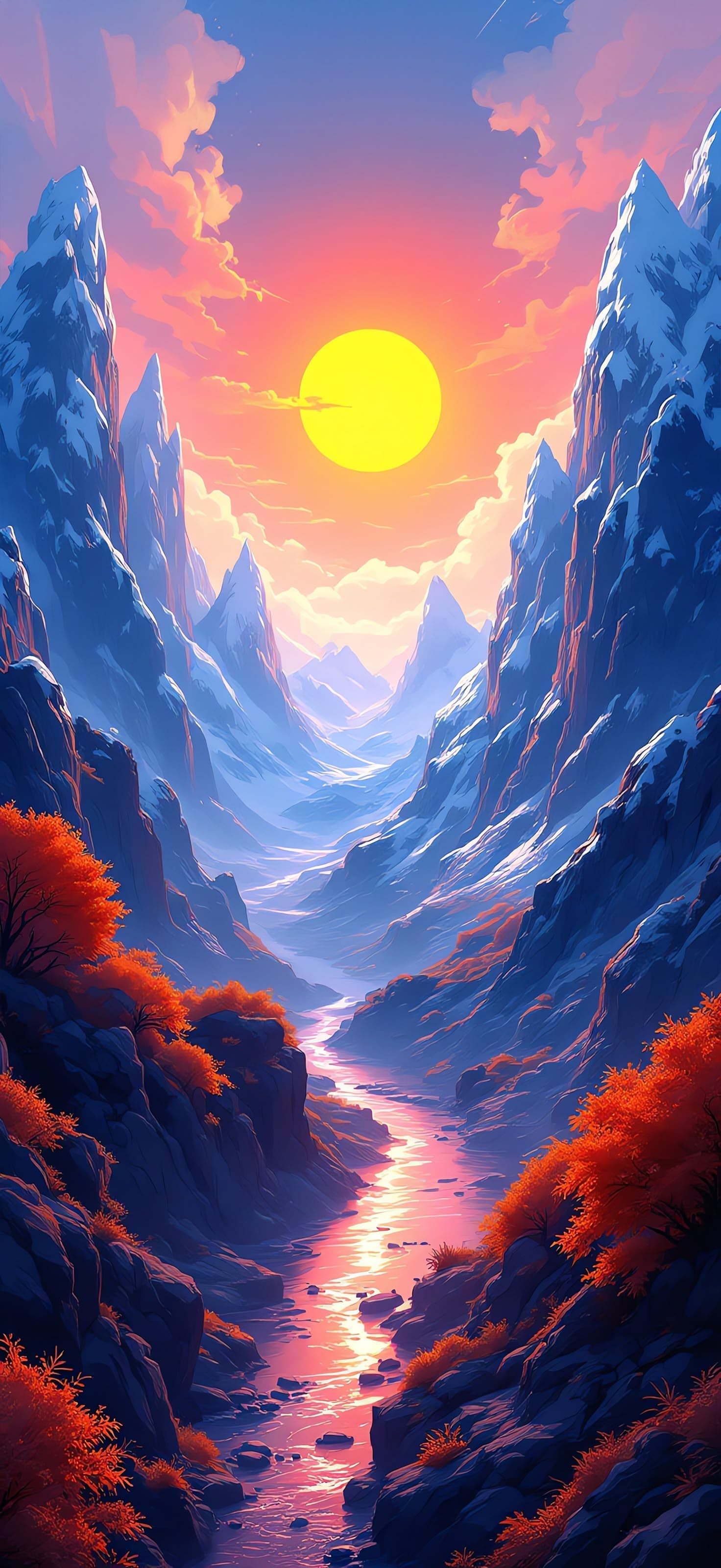 Amberflare Valley 3 - free phone wallpaper