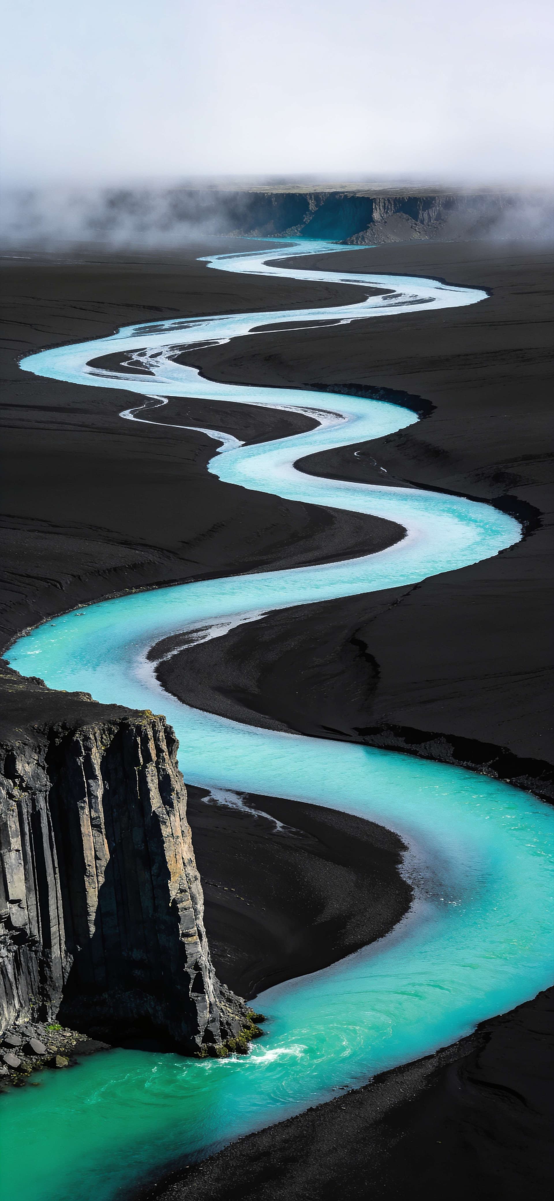 Glacial River Canyon - Pro phone wallpaper