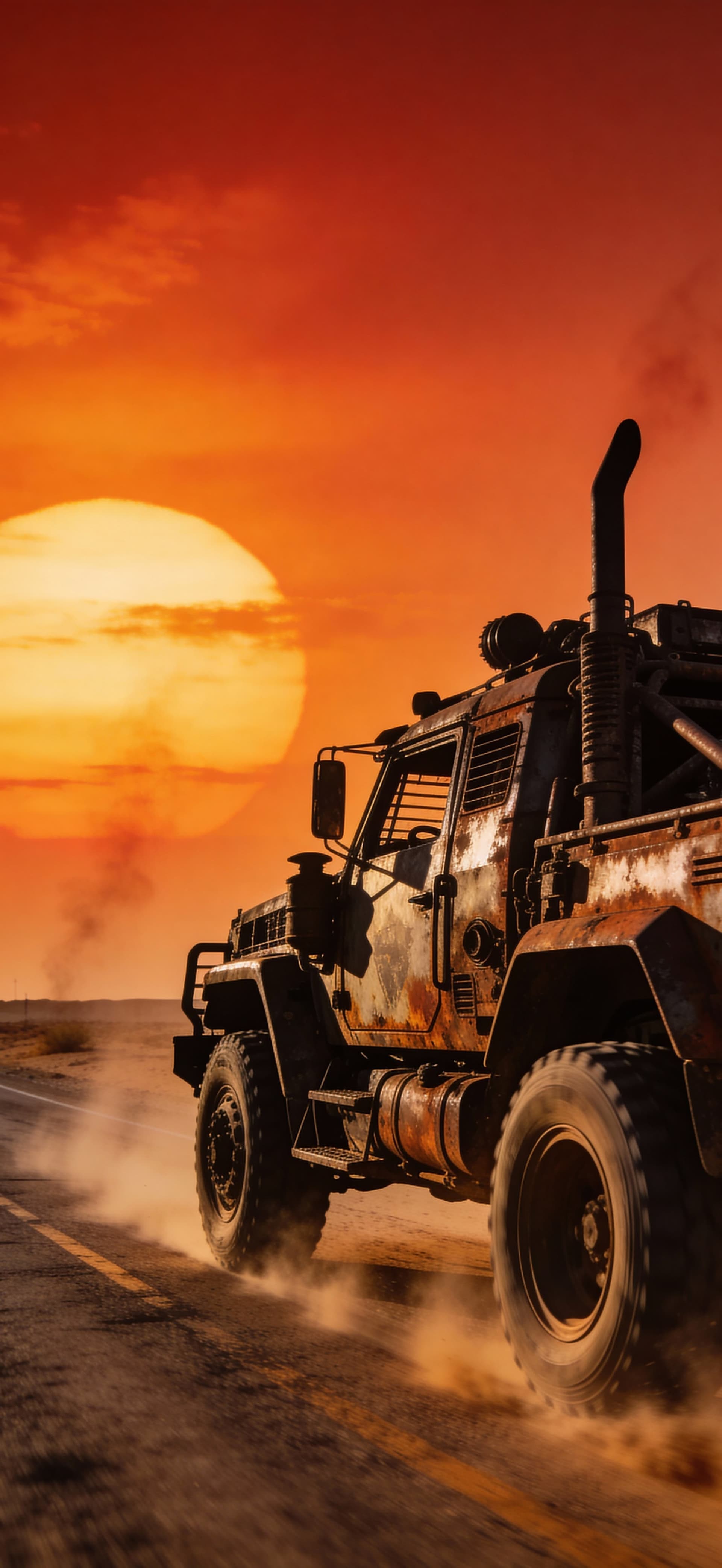 Apocalyptic Road Warrior - free phone wallpaper