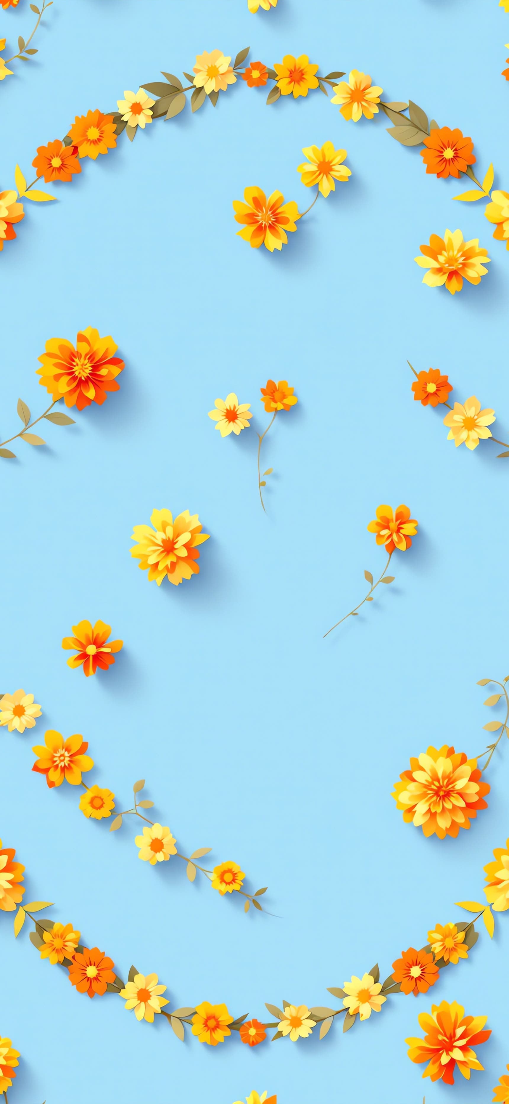 Marigold Garland - free phone wallpaper