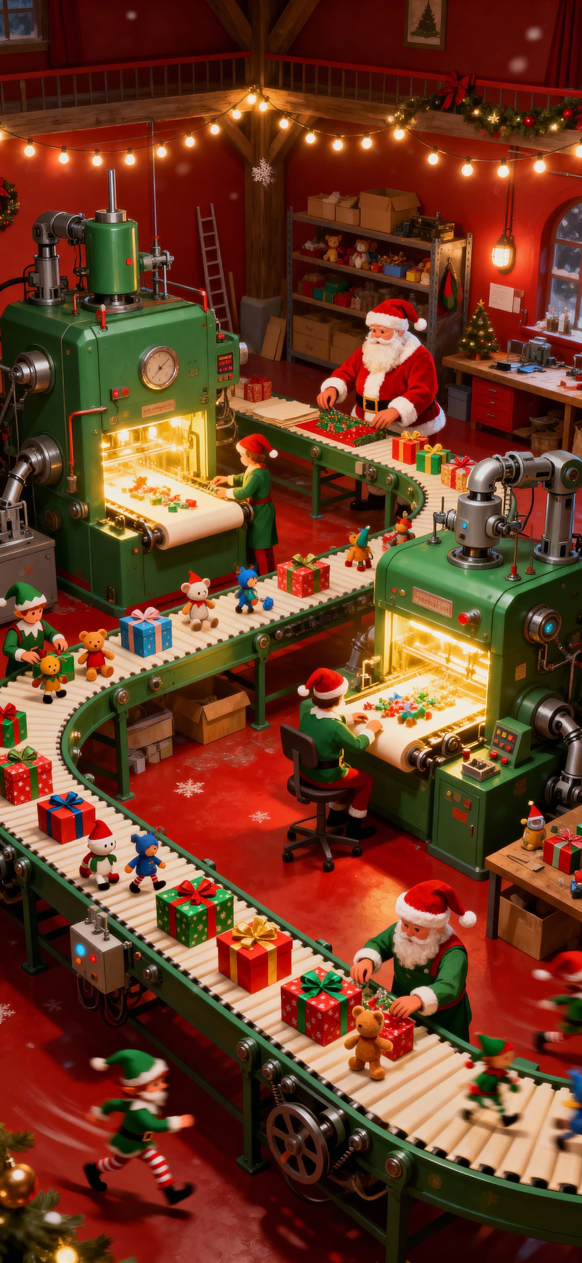 Christmas Presents and Joy Factory 9 - Pro phone wallpaper