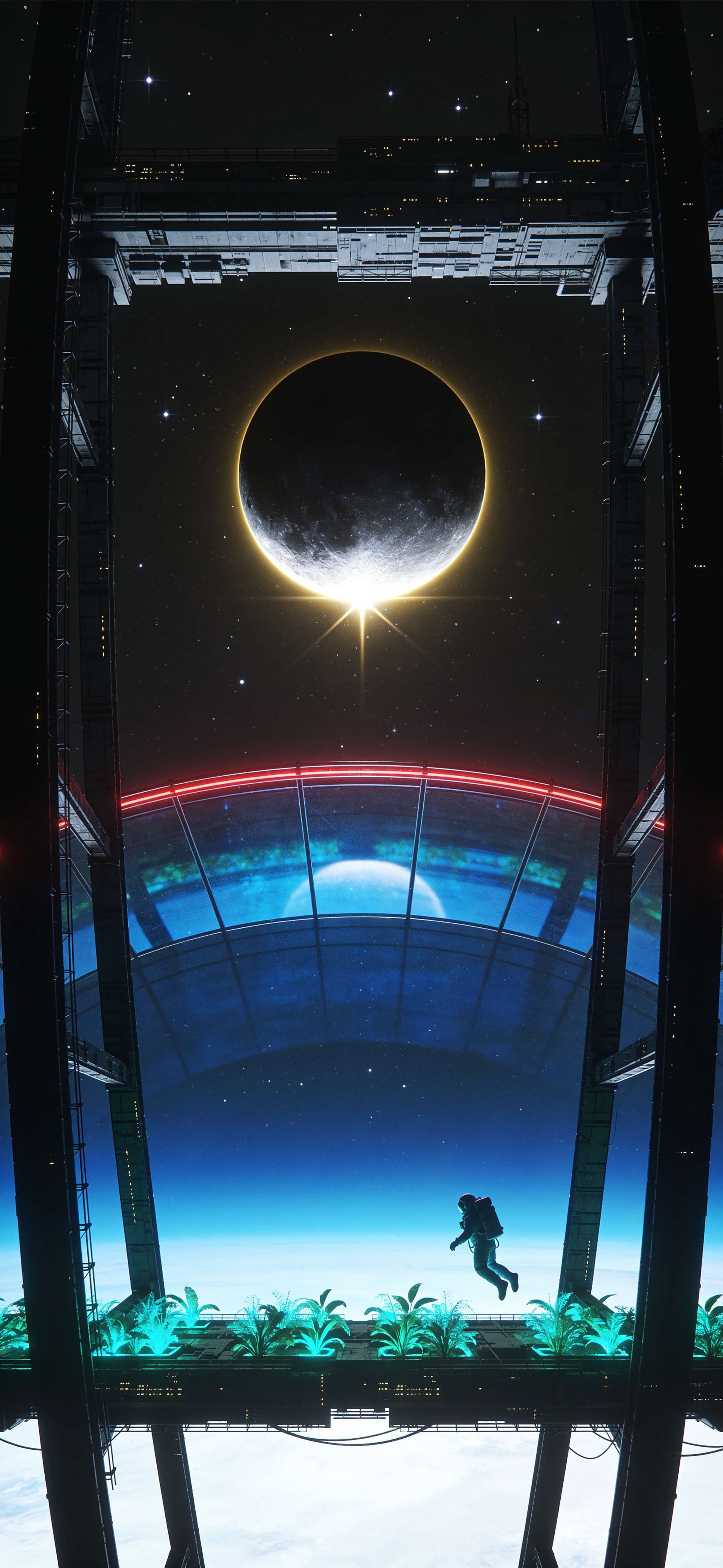 Cosmic Gateway Orbit - free phone wallpaper
