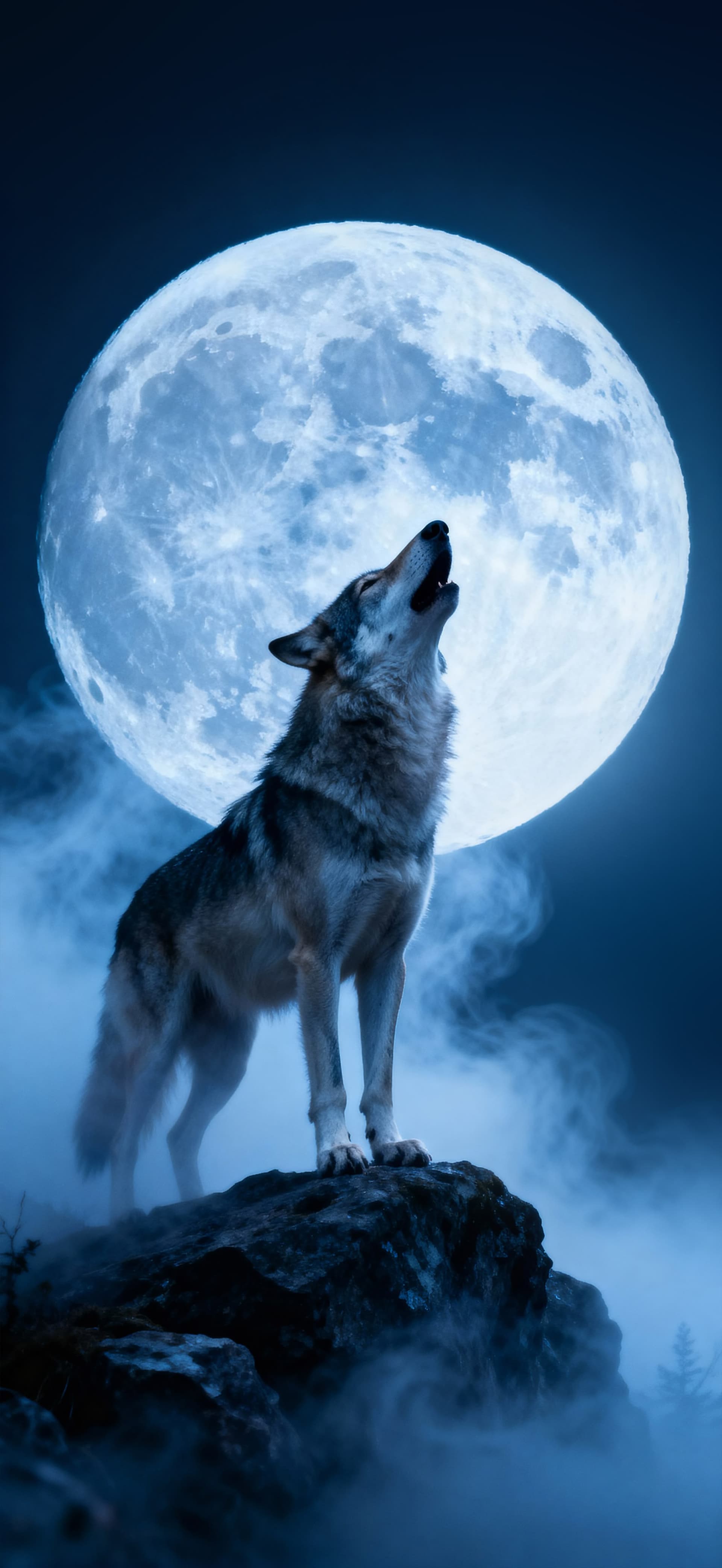 Howl at Moonrise 2 - Pro phone wallpaper