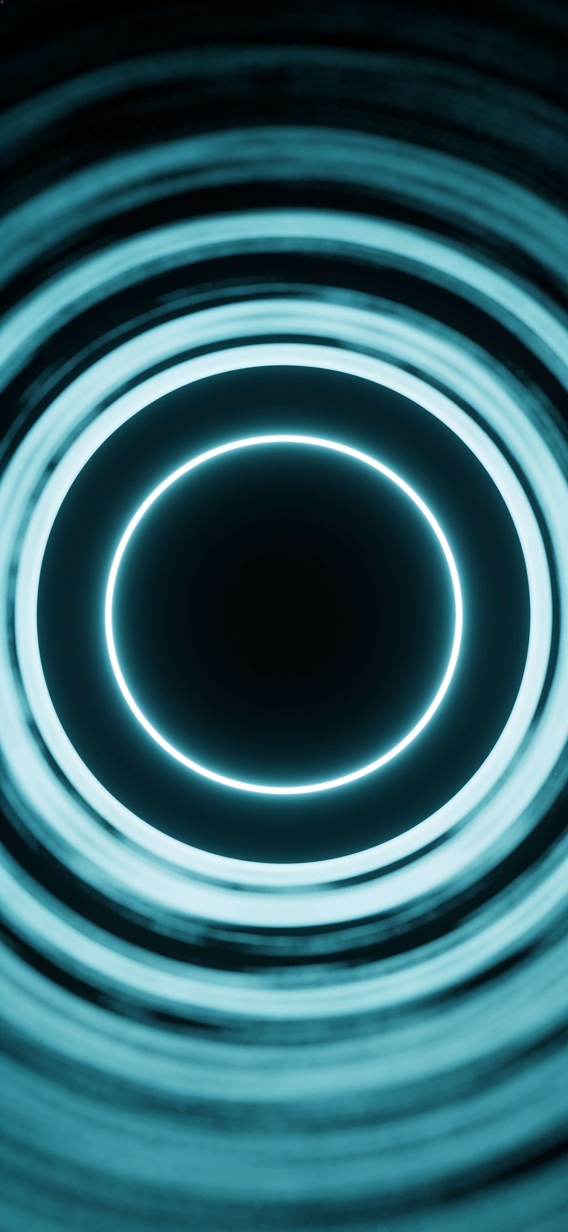 Cyan Portal Glow - free phone wallpaper