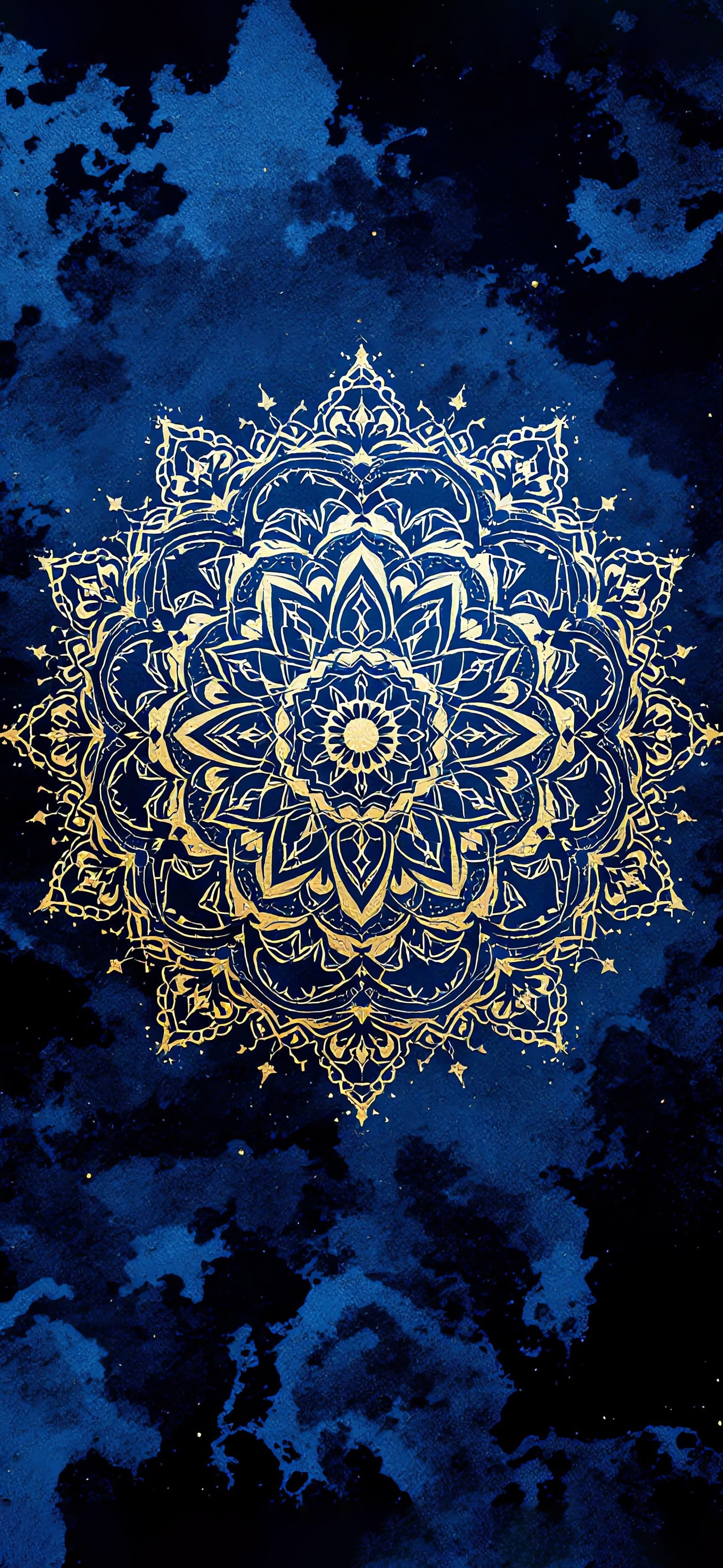 Azure Mandala - Pro phone wallpaper