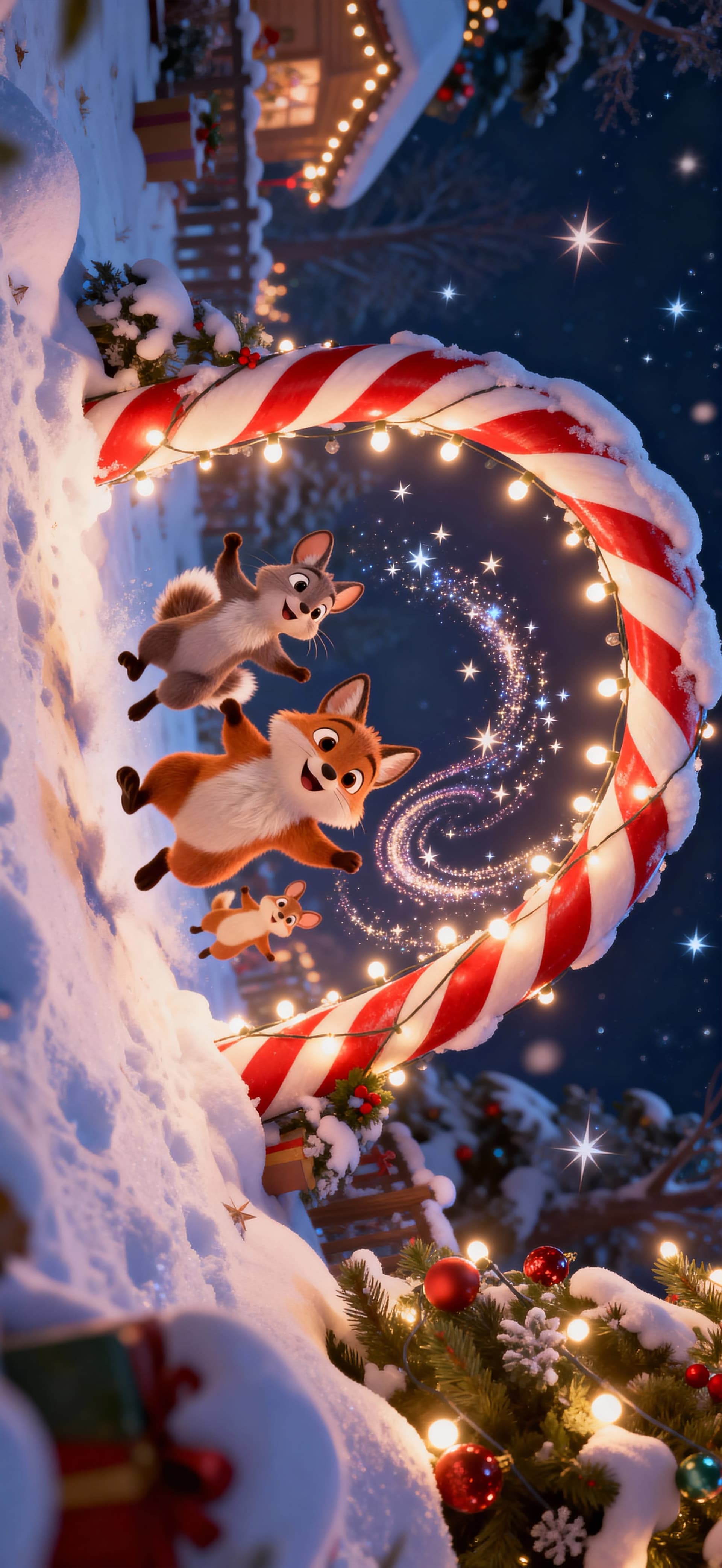Happy Christmas Friends 1 - free phone wallpaper