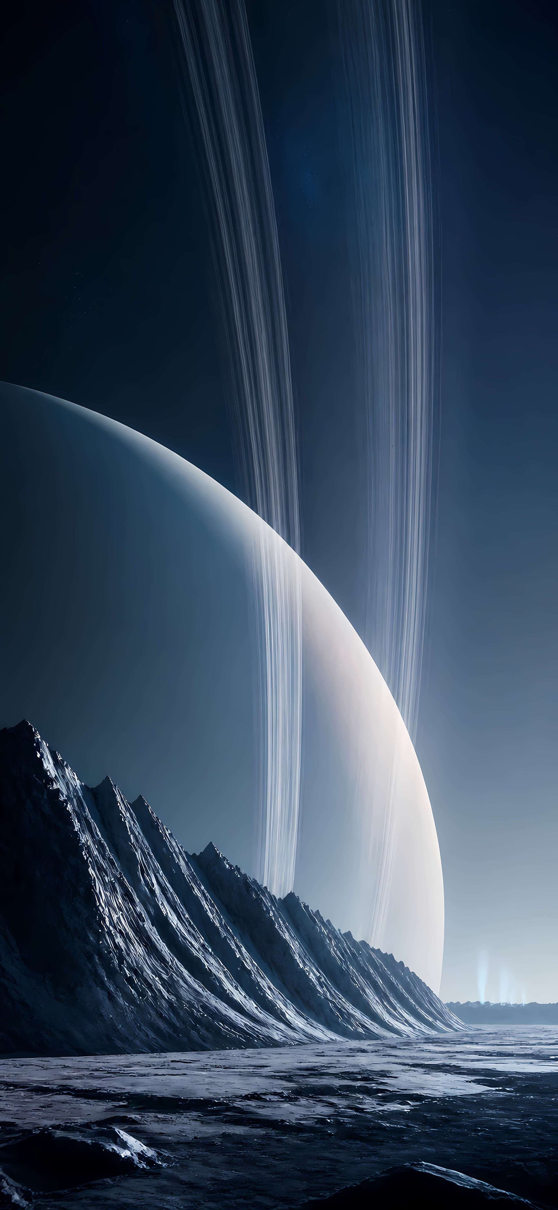Frozen Ringed Horizon - free phone wallpaper