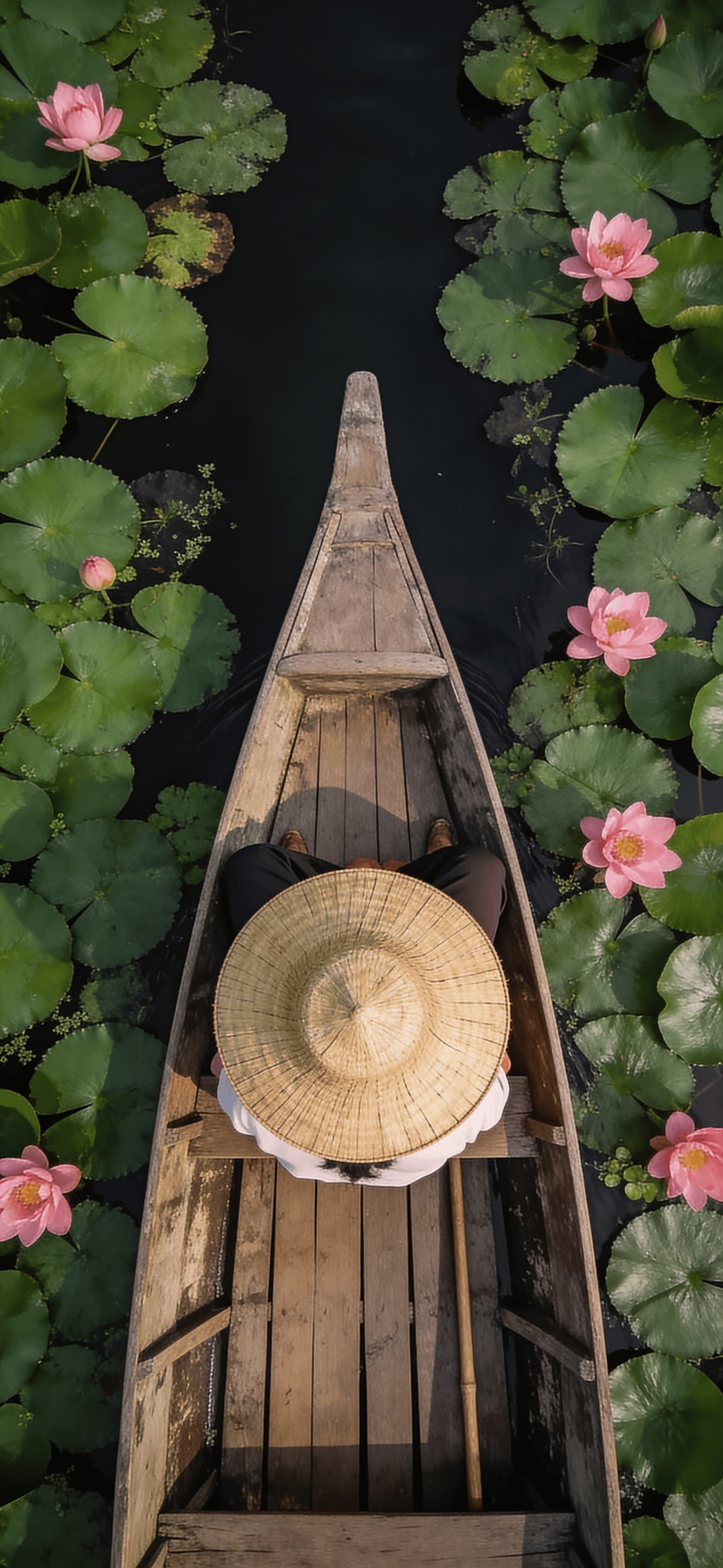 Lotus Boat Ride - Pro phone wallpaper