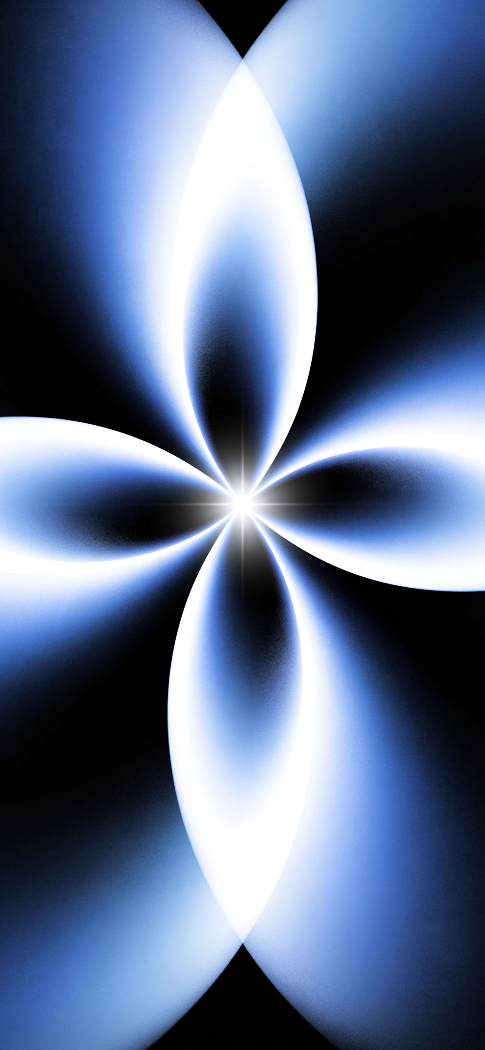 Glowing Blue Cross - free phone wallpaper
