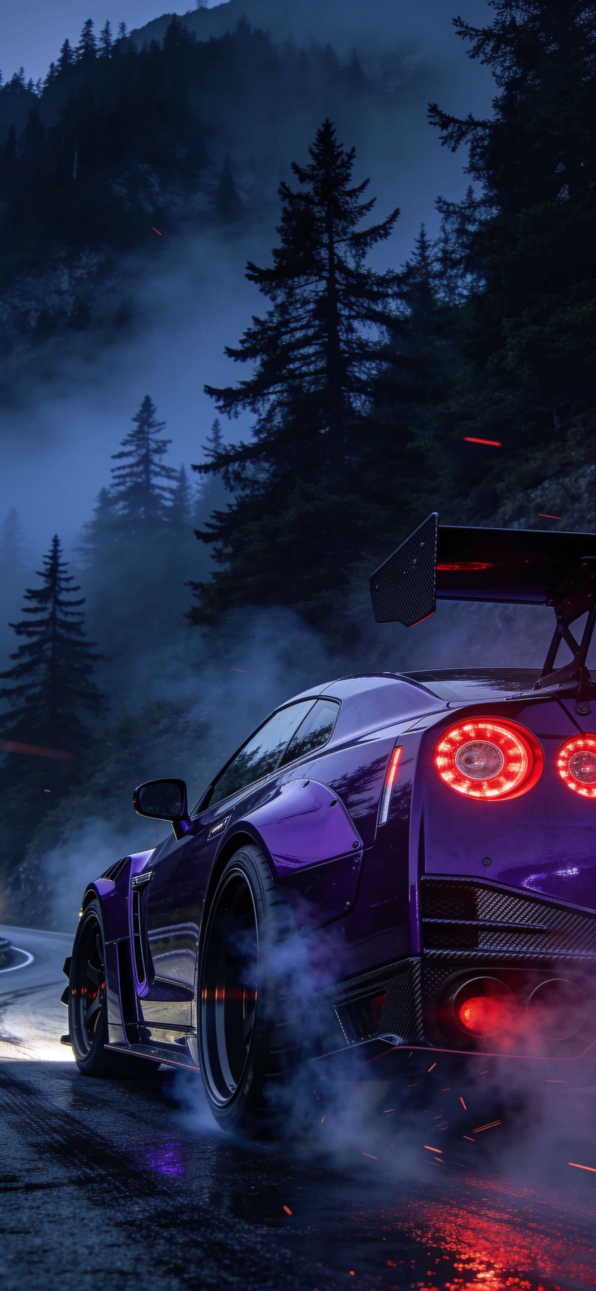Night Race Car - Pro phone wallpaper