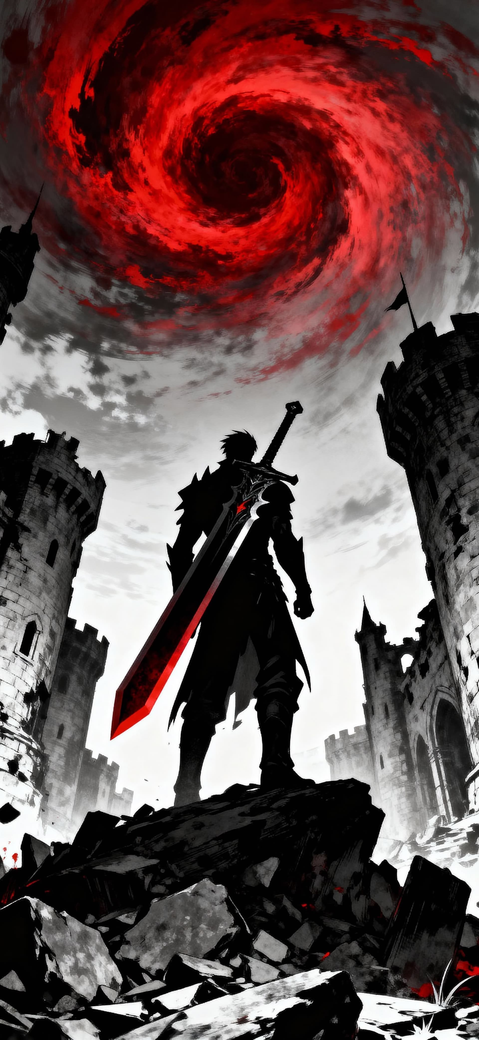 Crimson Vortex Knight 3 - Pro phone wallpaper